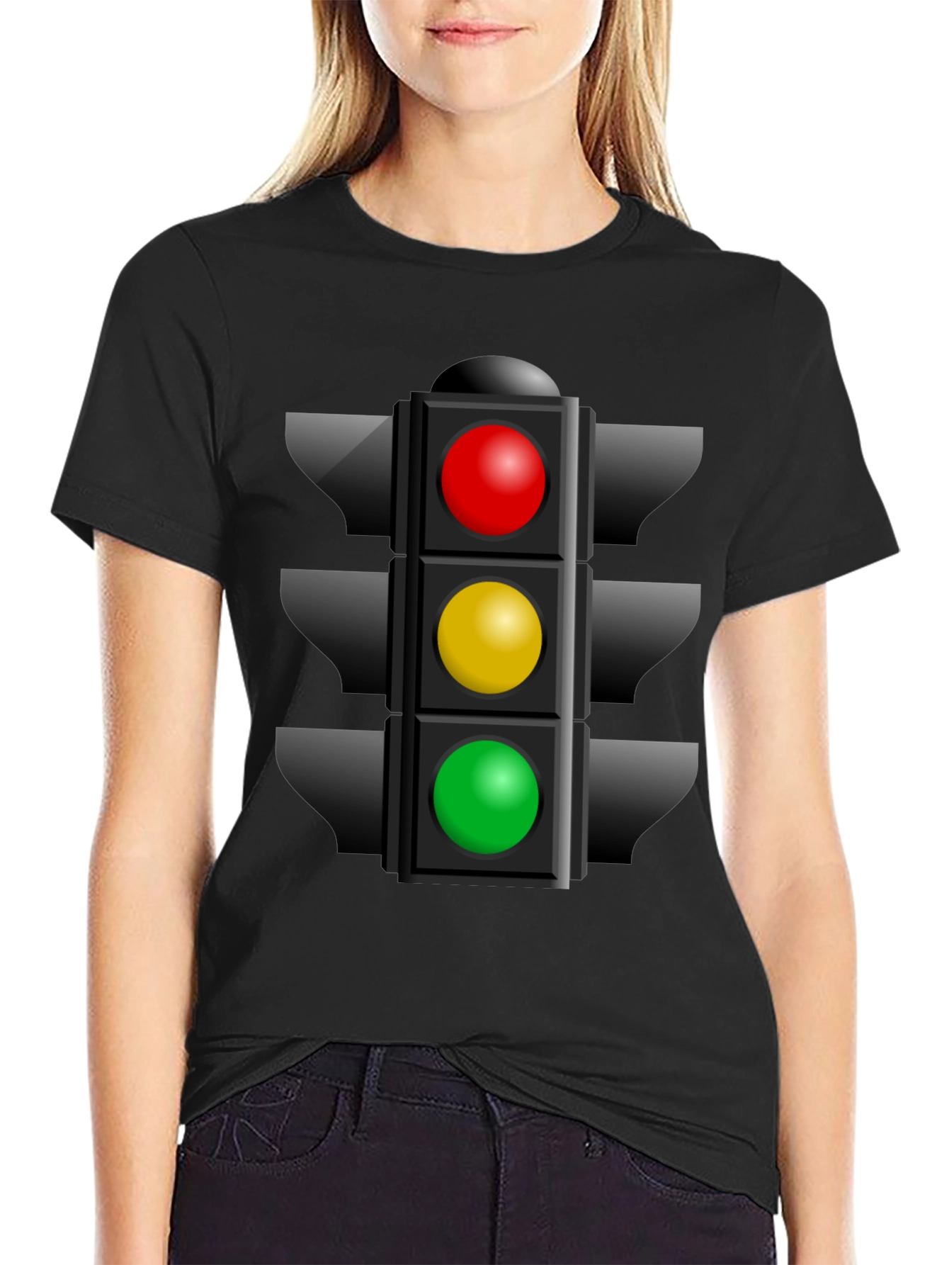 Traffic Light Graphic Tee - Novelty Design