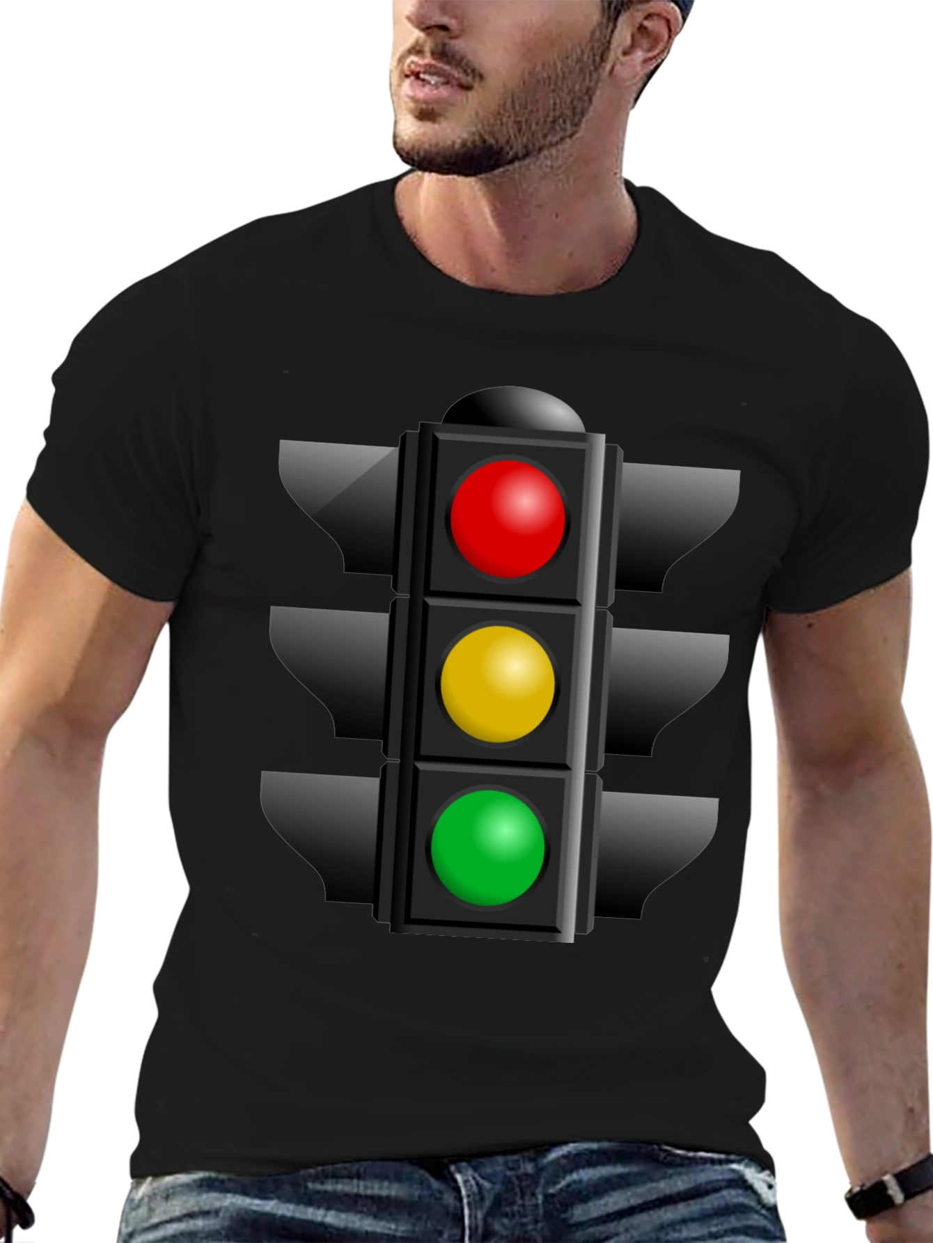Traffic Light Graphic Tee - Novelty Design