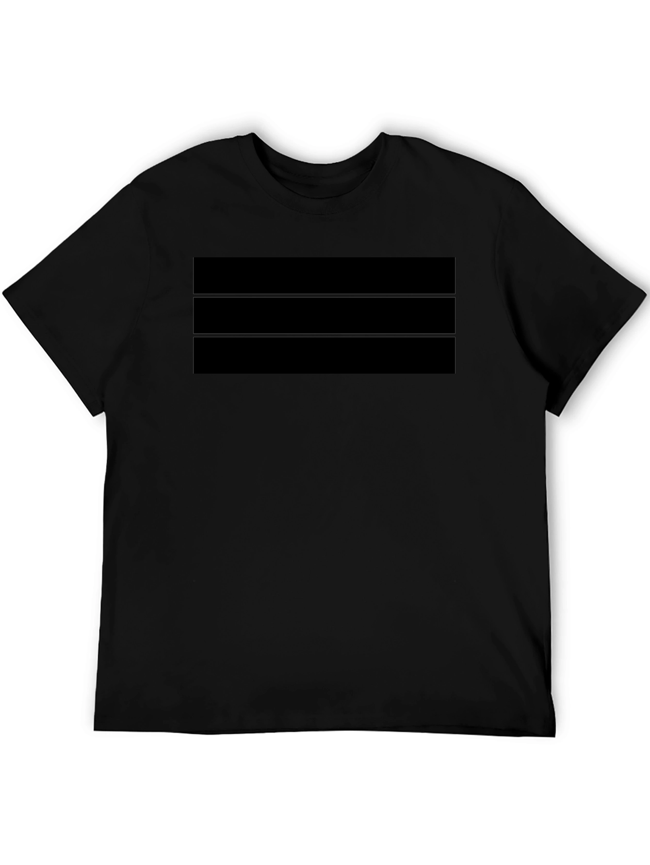 Solid Black Crew Neck T-Shirt