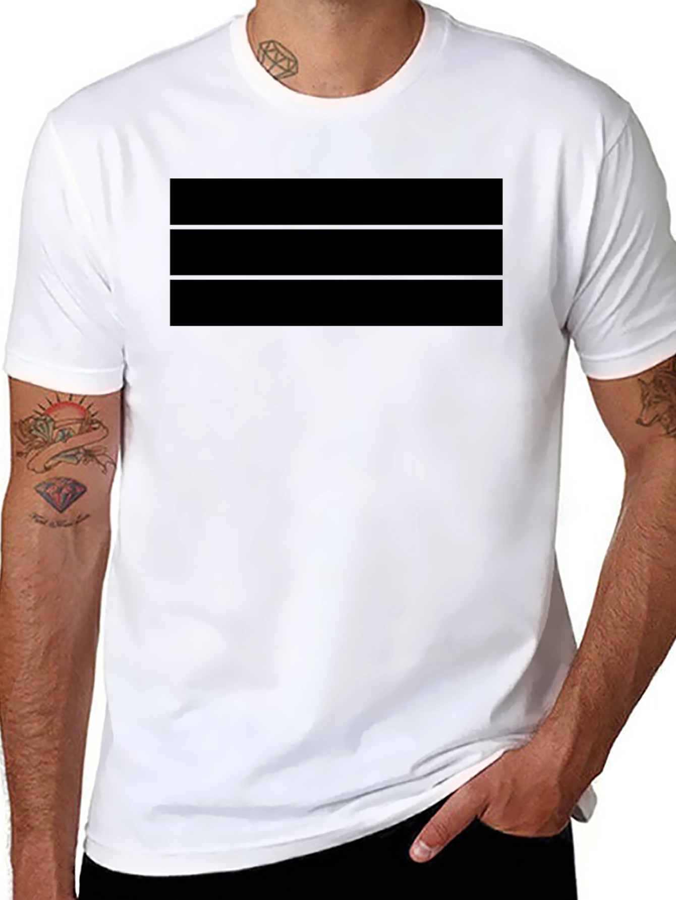 Solid Black Crew Neck T-Shirt