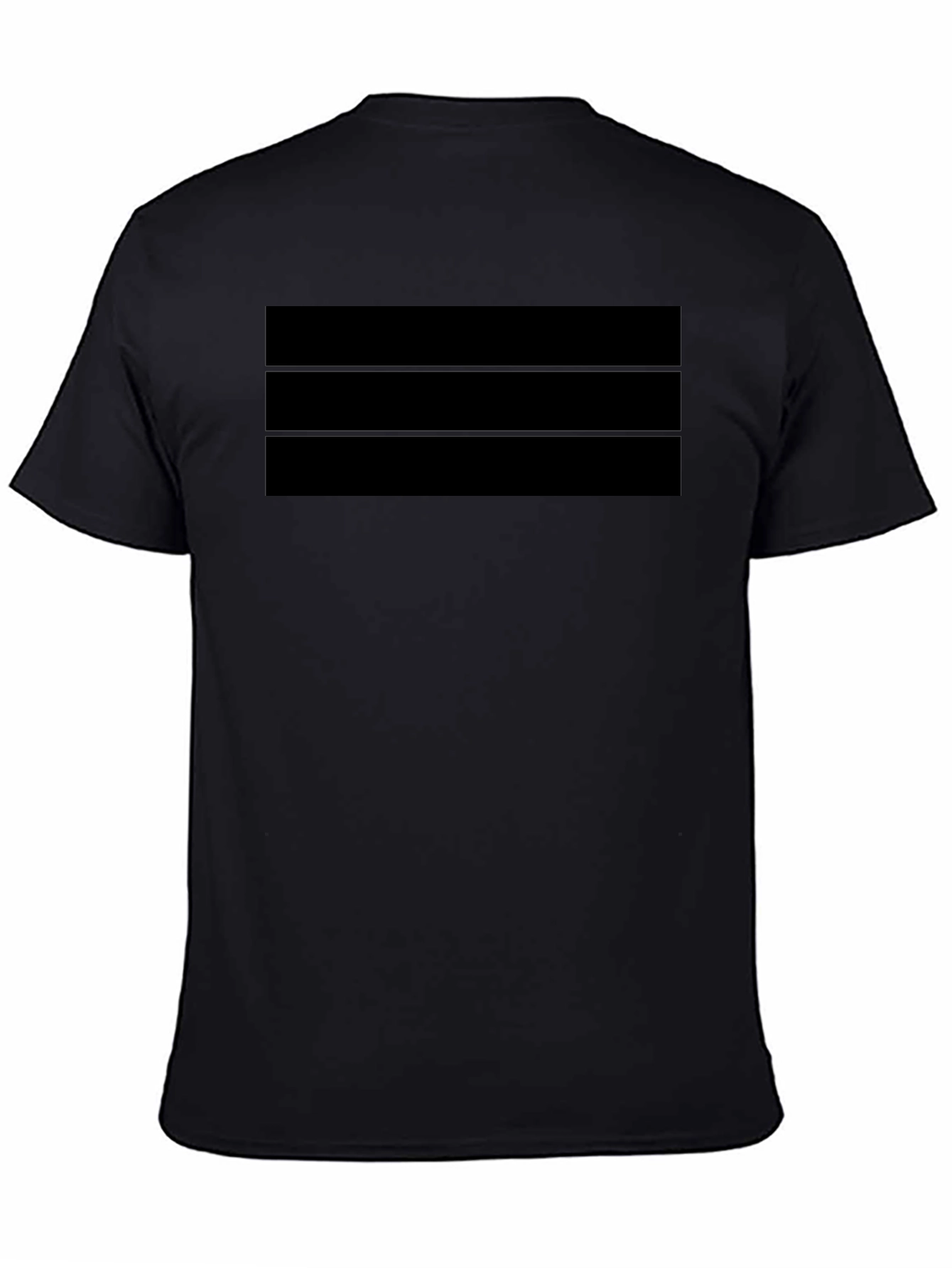 Solid Black Crew Neck T-Shirt