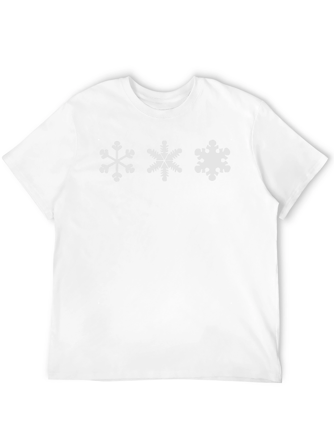 Snowflake Graphic Tee - Black Cotton T-Shirt