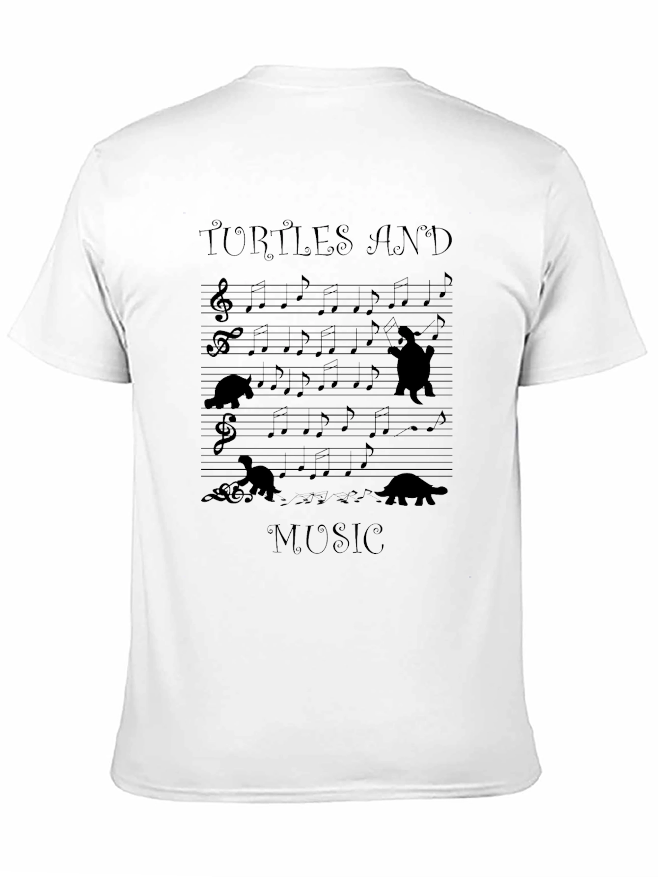 Turtles and Music Graphic T-Shirt