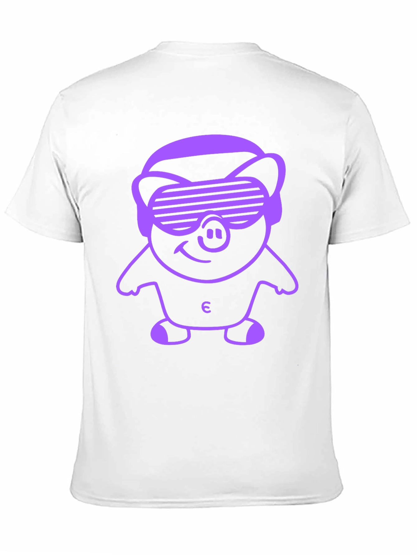 Black Tee with Pig Wearing Sunglasses Graphic