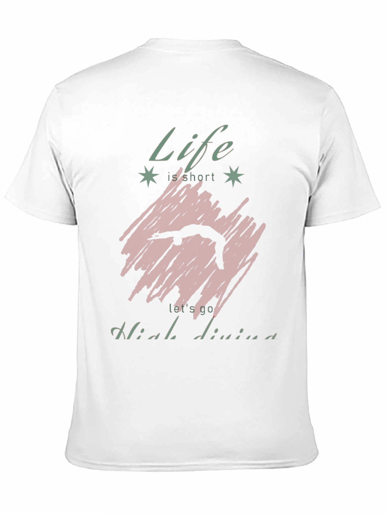 Life is Short High Diving T-Shirt - Black