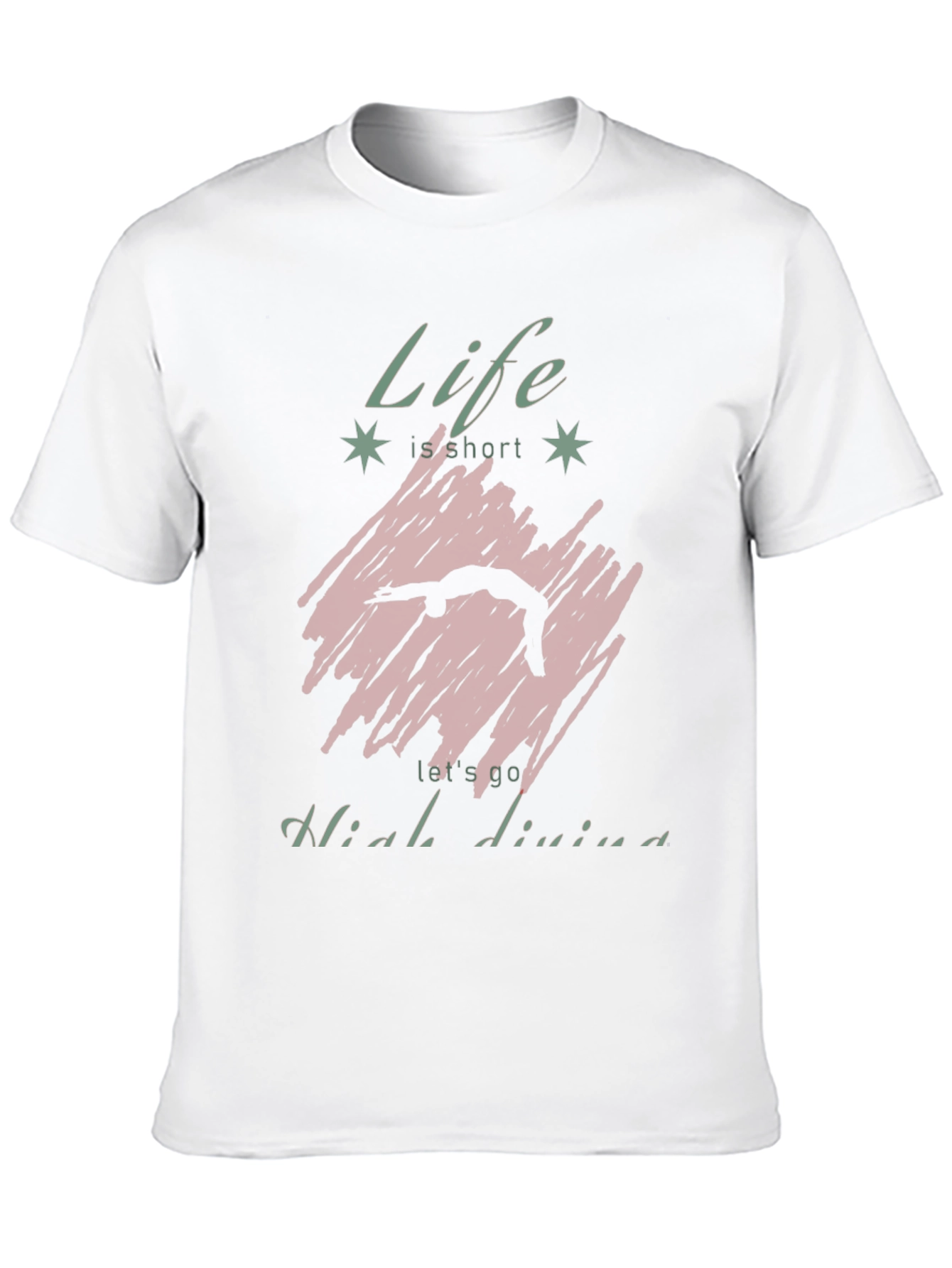 Life is Short High Diving T-Shirt - Black