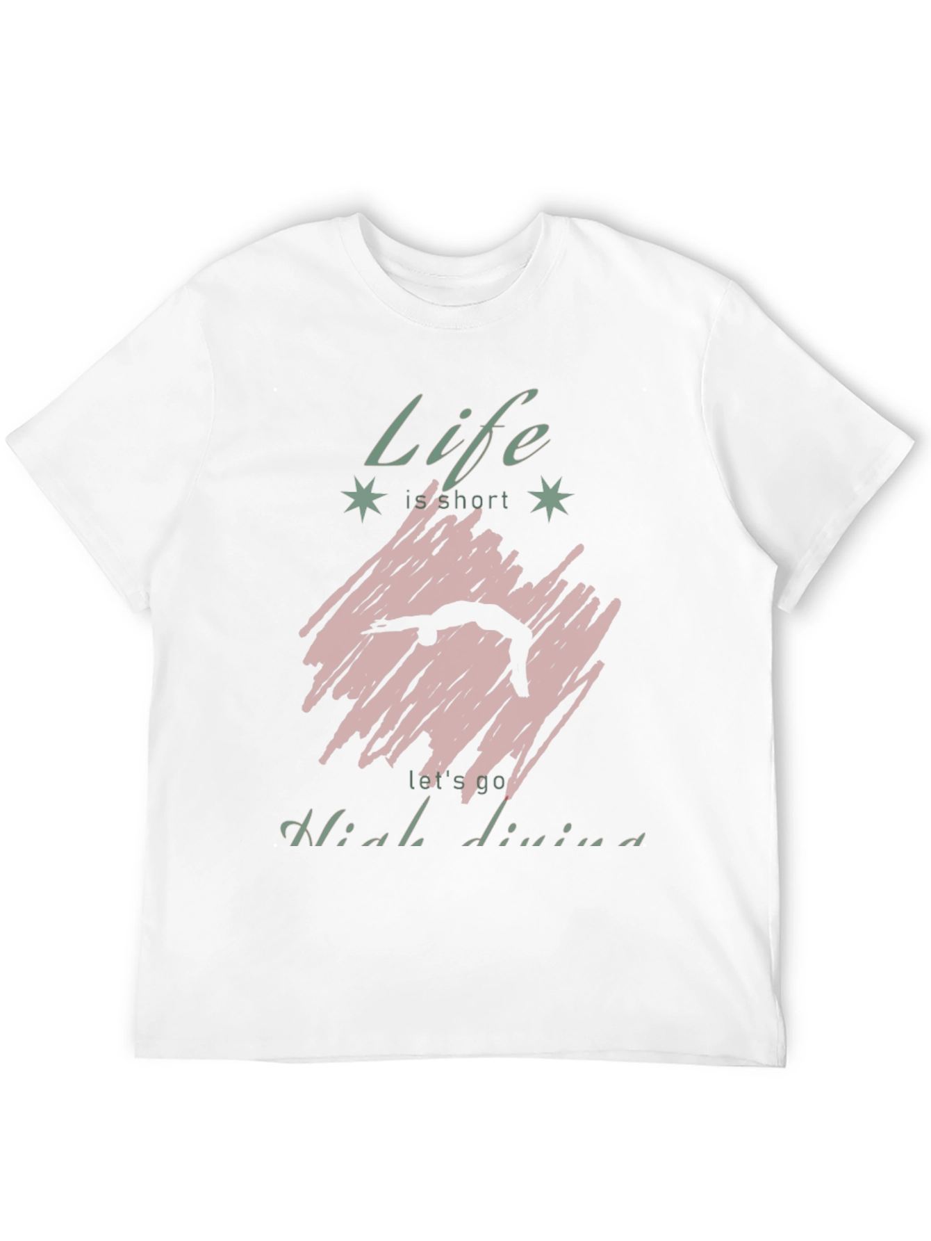 Life is Short High Diving T-Shirt - Black