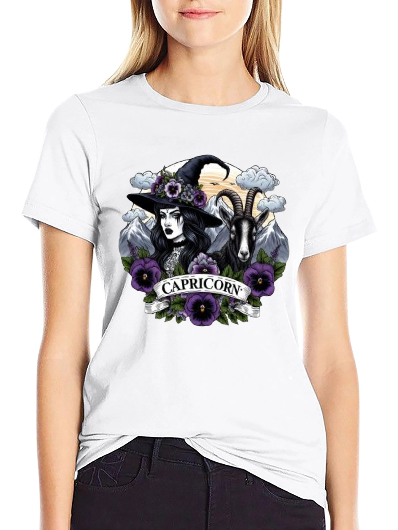 Capricorn Witch & Goat T-Shirt