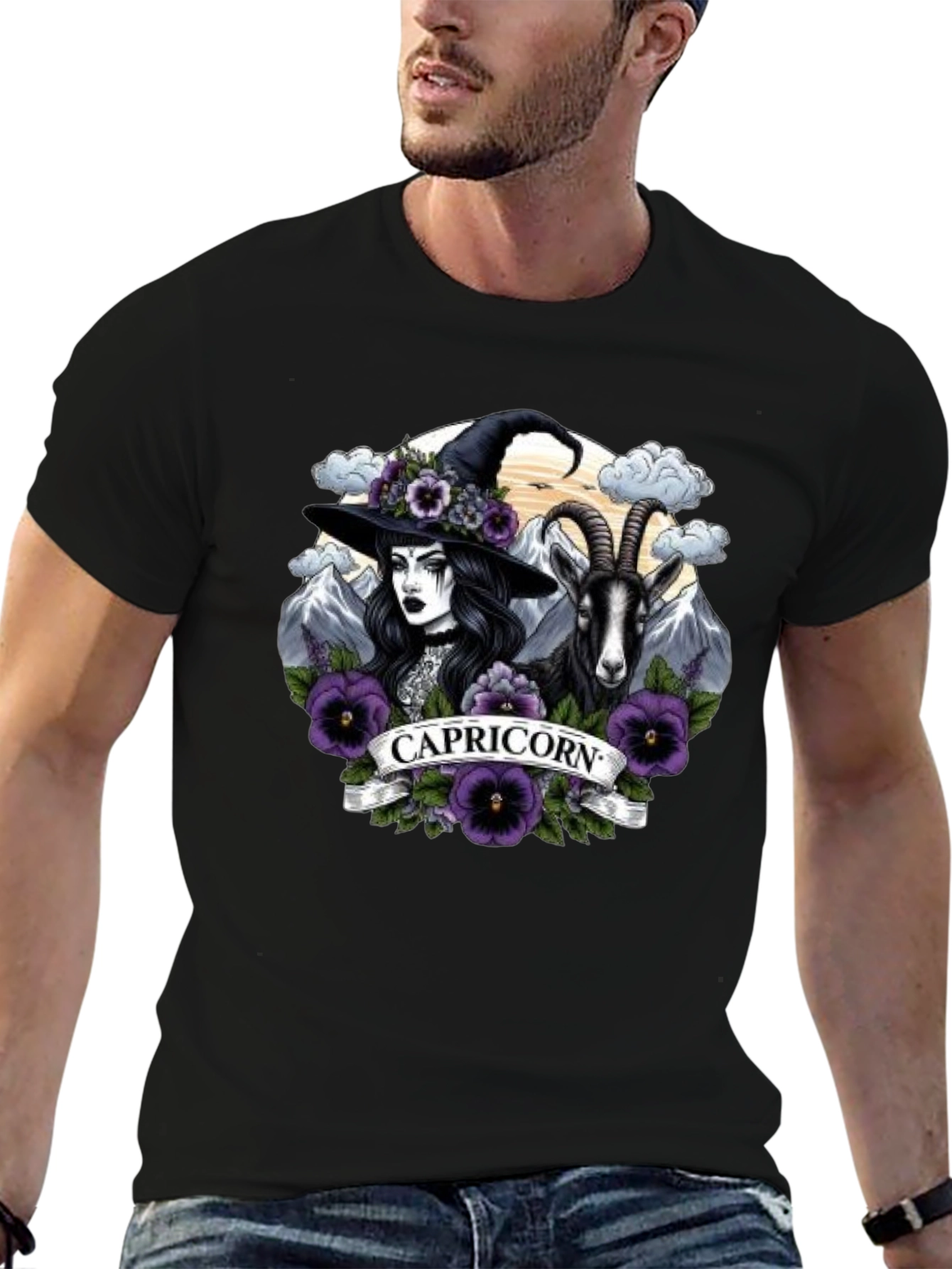 Capricorn Witch & Goat T-Shirt