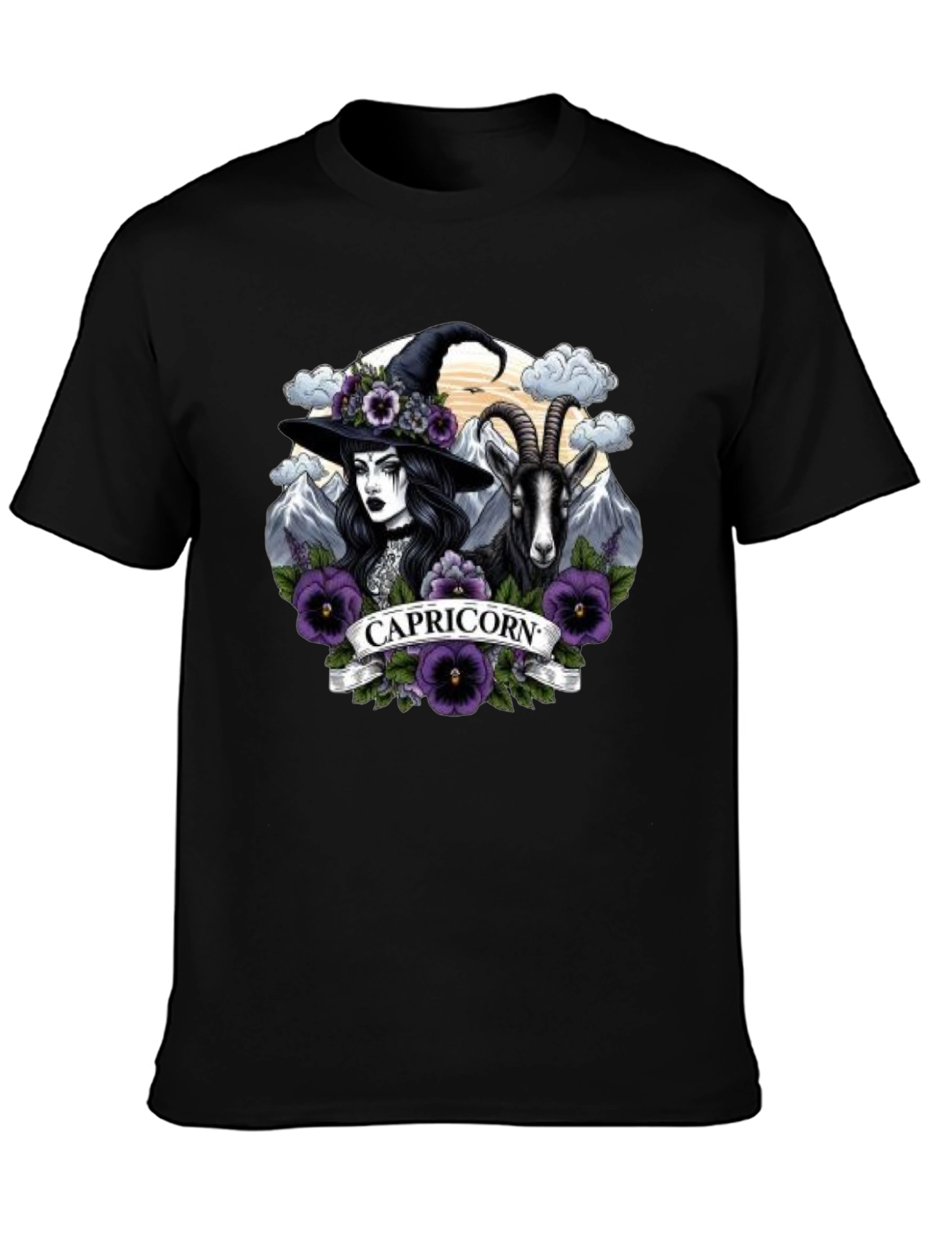 Capricorn Witch & Goat T-Shirt