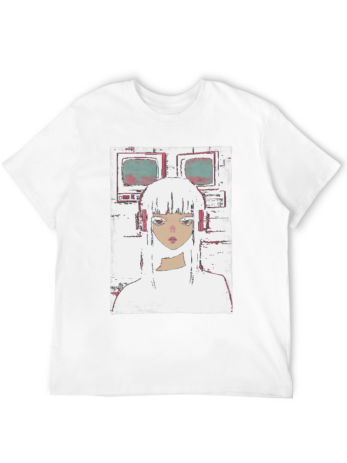 Retro Anime Girl T-Shirt - Black