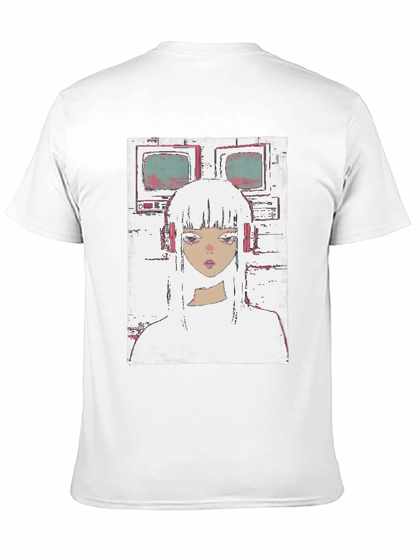 Retro Anime Girl T-Shirt - Black