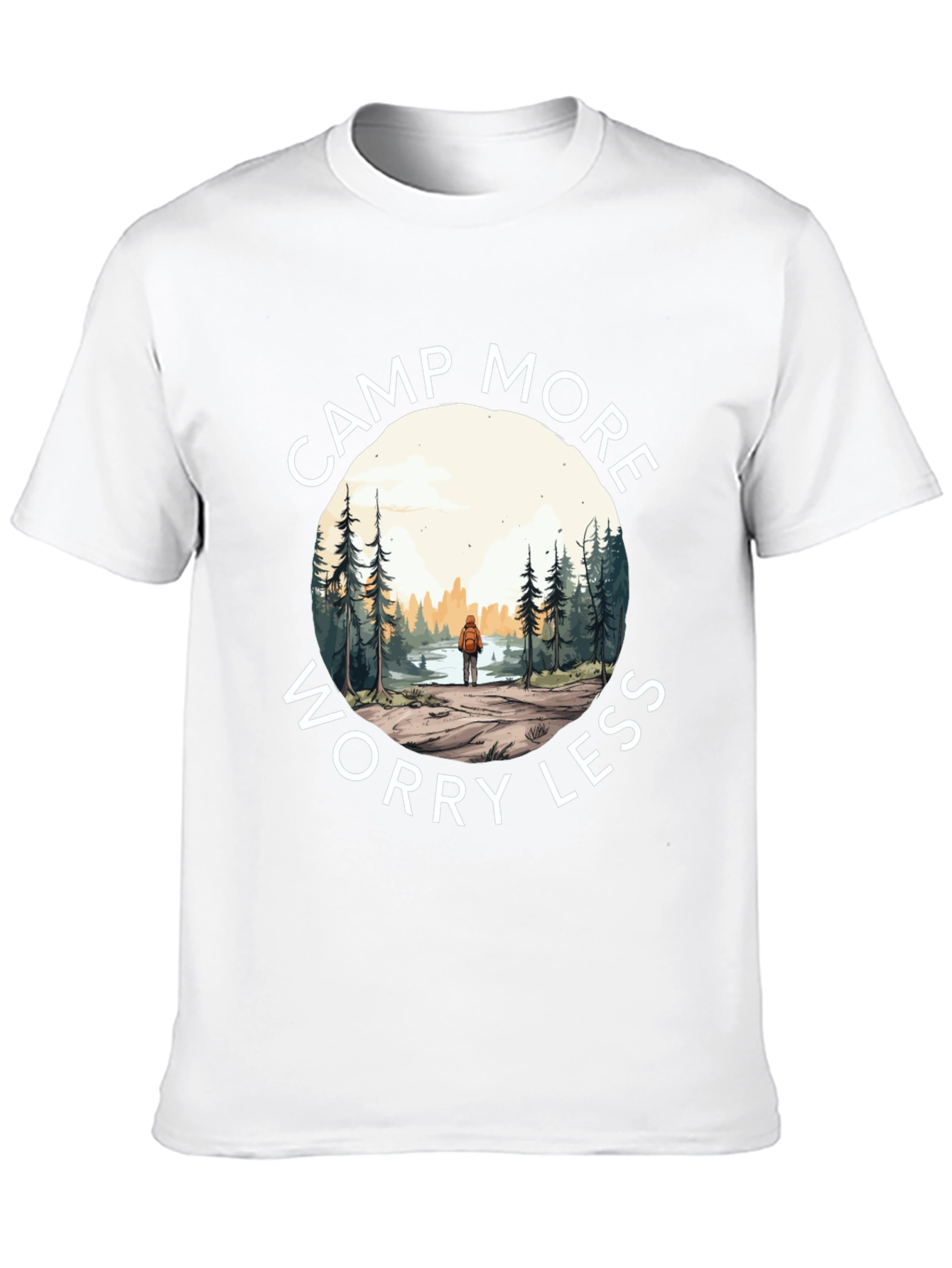 Camp More Worry Less Graphic T-Shirt