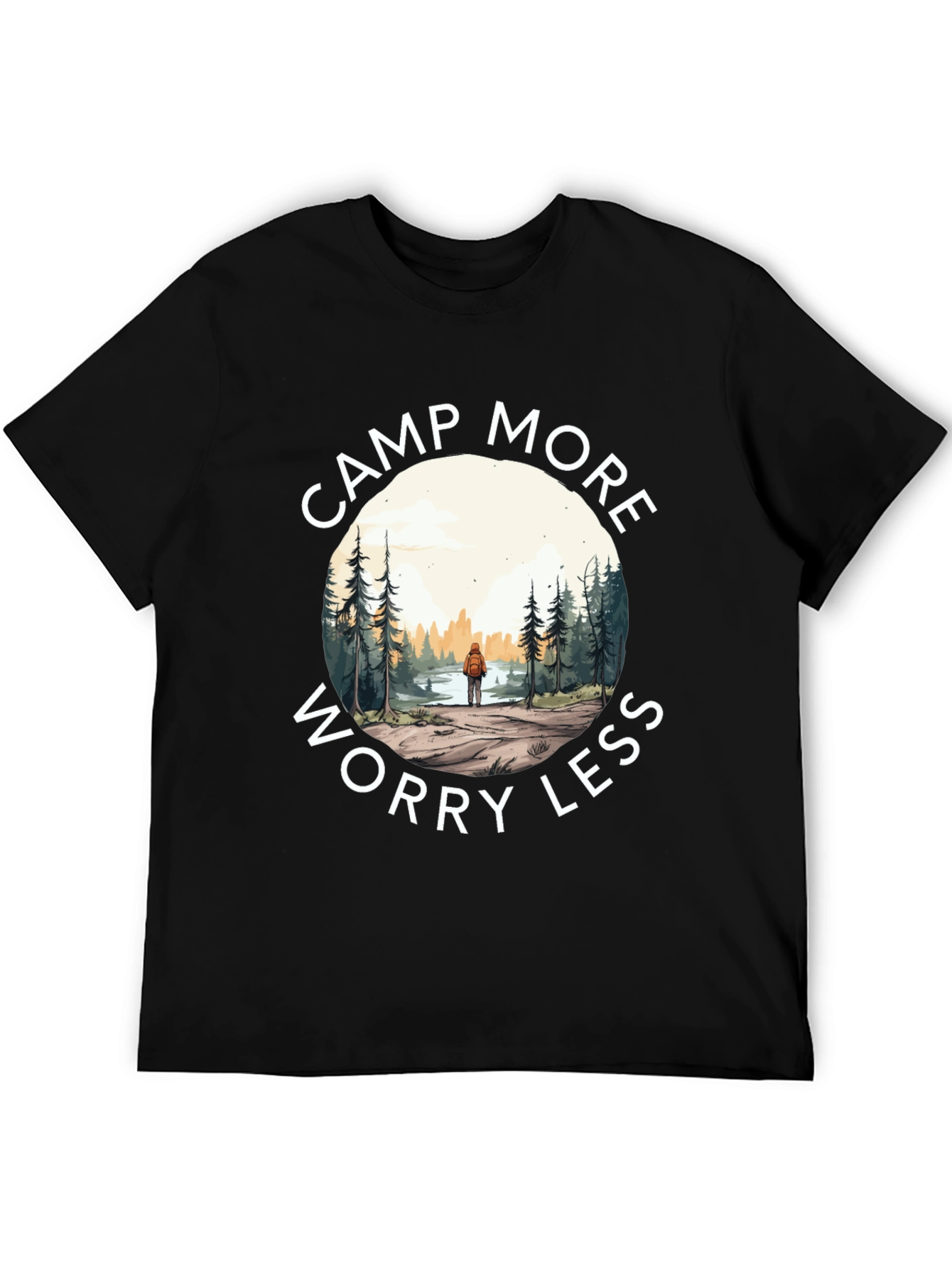 Camp More Worry Less Graphic T-Shirt