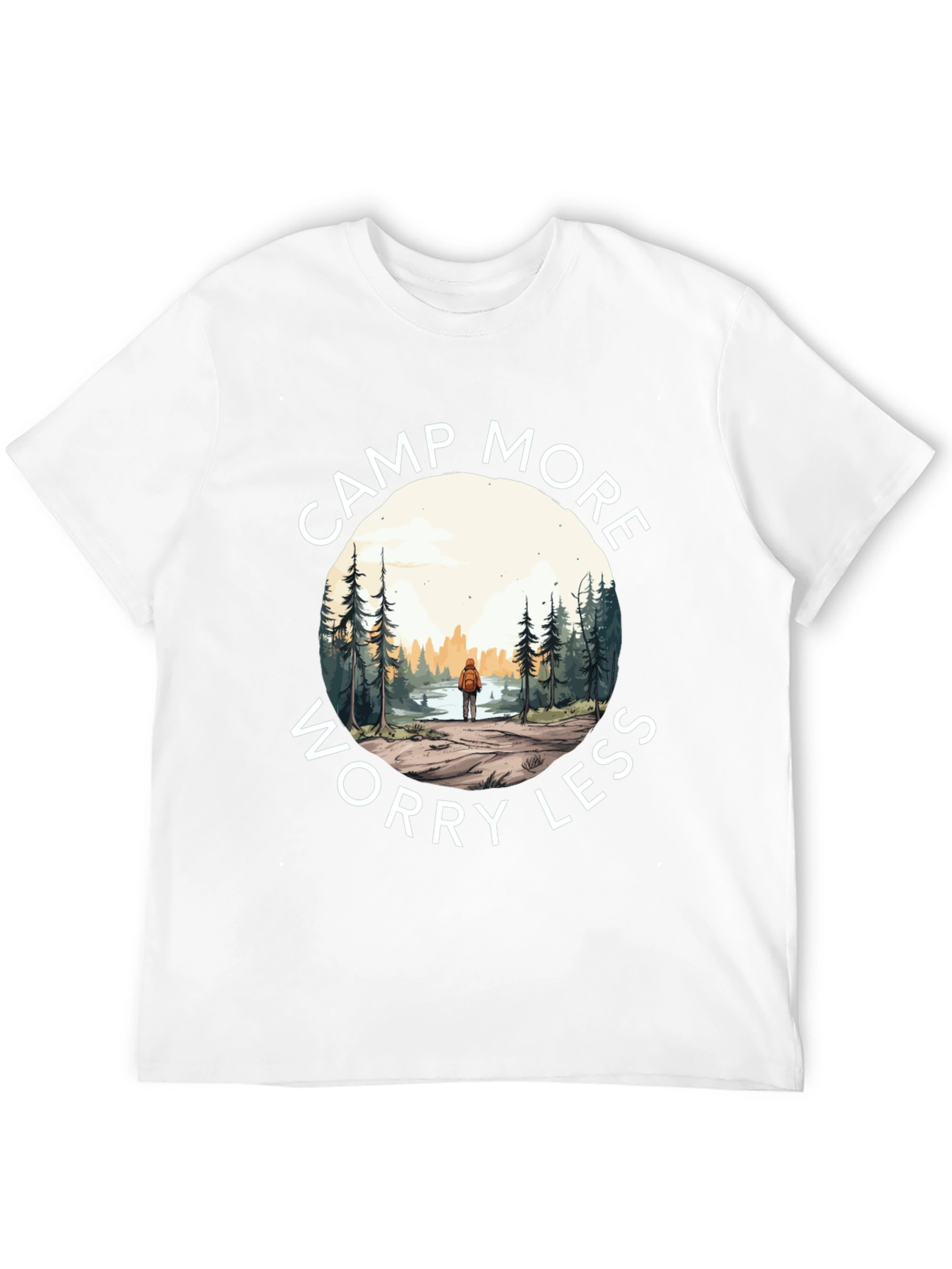 Camp More Worry Less Graphic T-Shirt