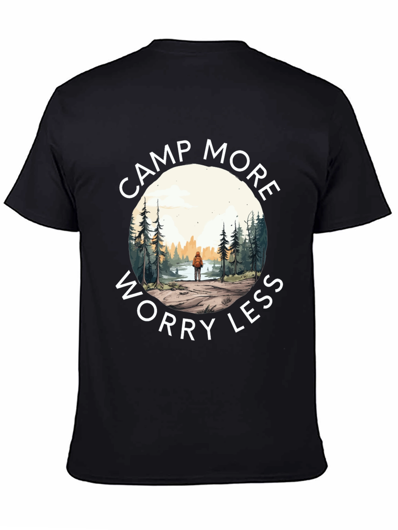 Camp More Worry Less Graphic T-Shirt