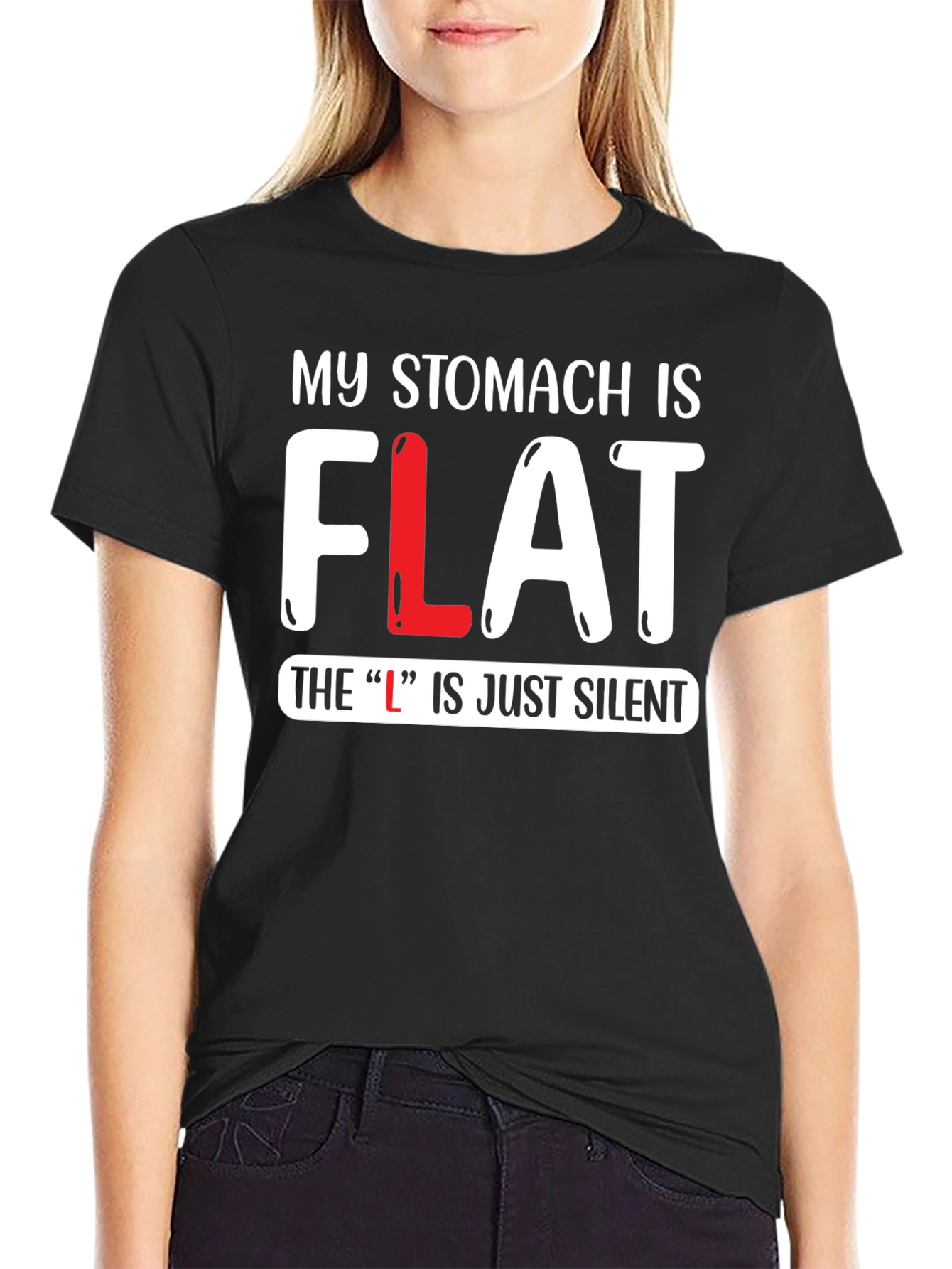 My Stomach is FLAT Funny T-Shirt