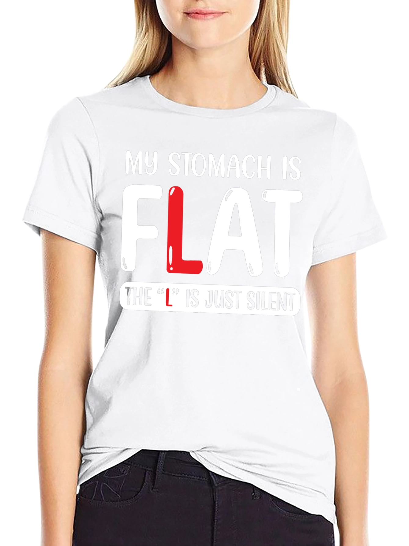 My Stomach is FLAT Funny T-Shirt