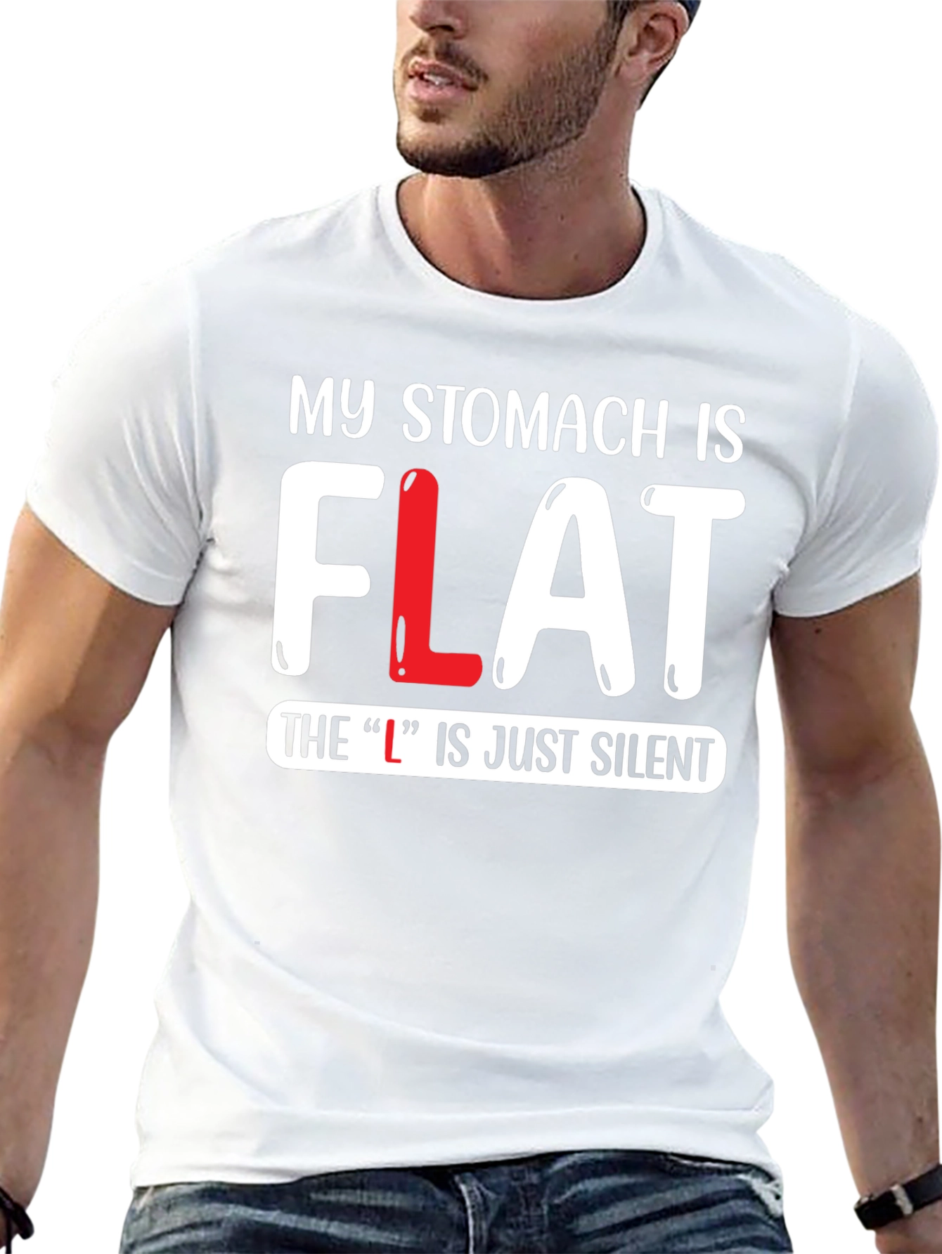 My Stomach is FLAT Funny T-Shirt