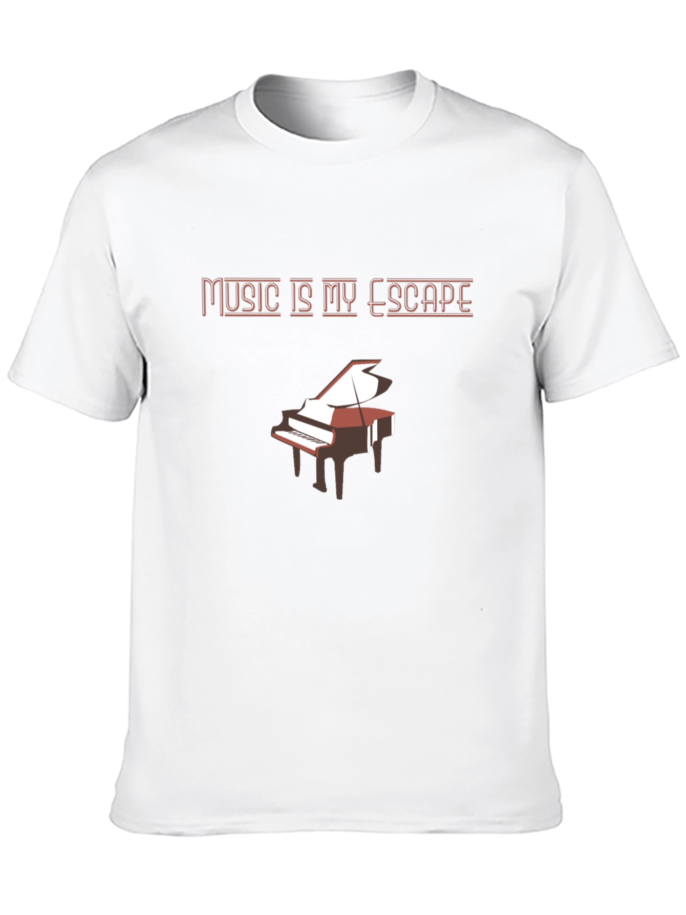 Music Is My Escape T-Shirt - Piano Design