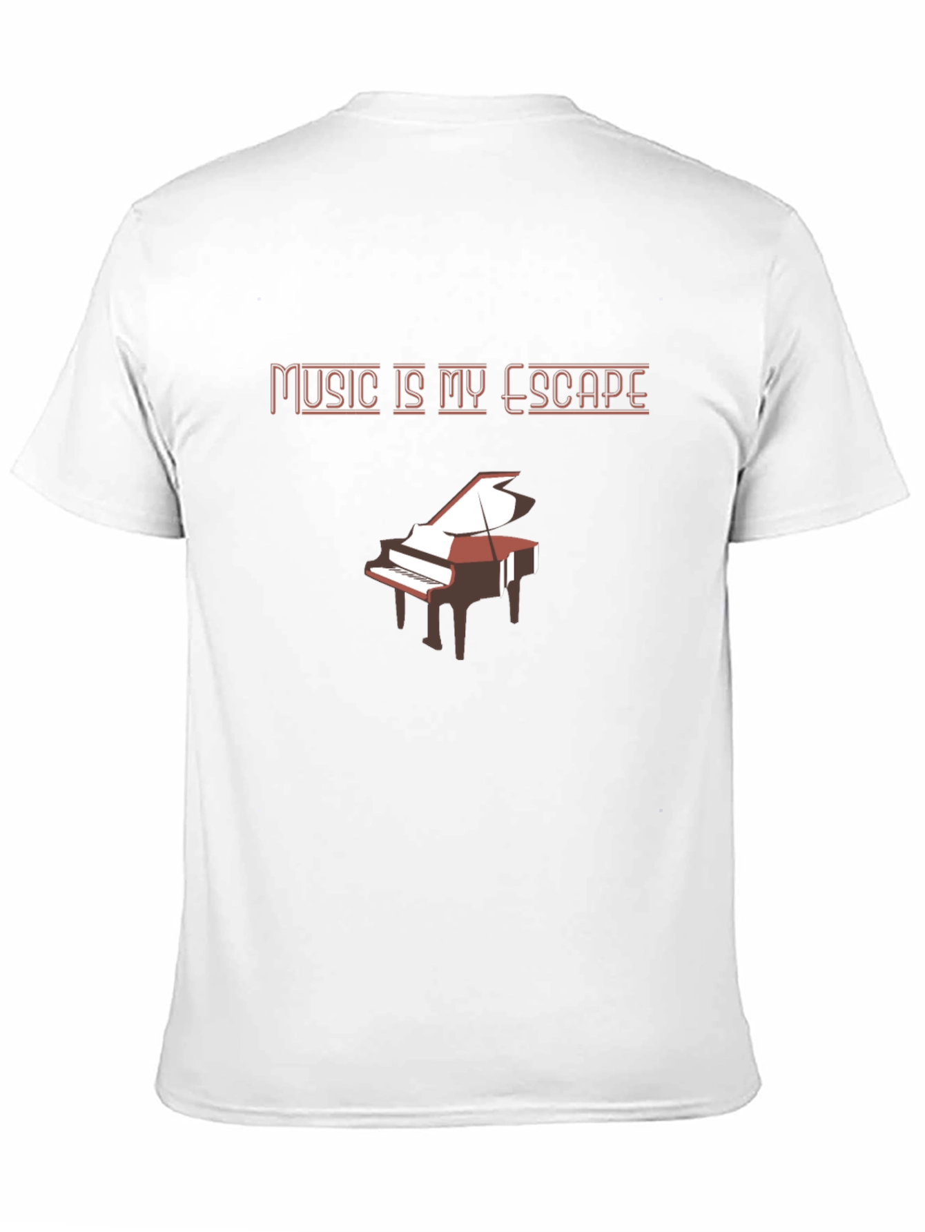 Music Is My Escape T-Shirt - Piano Design