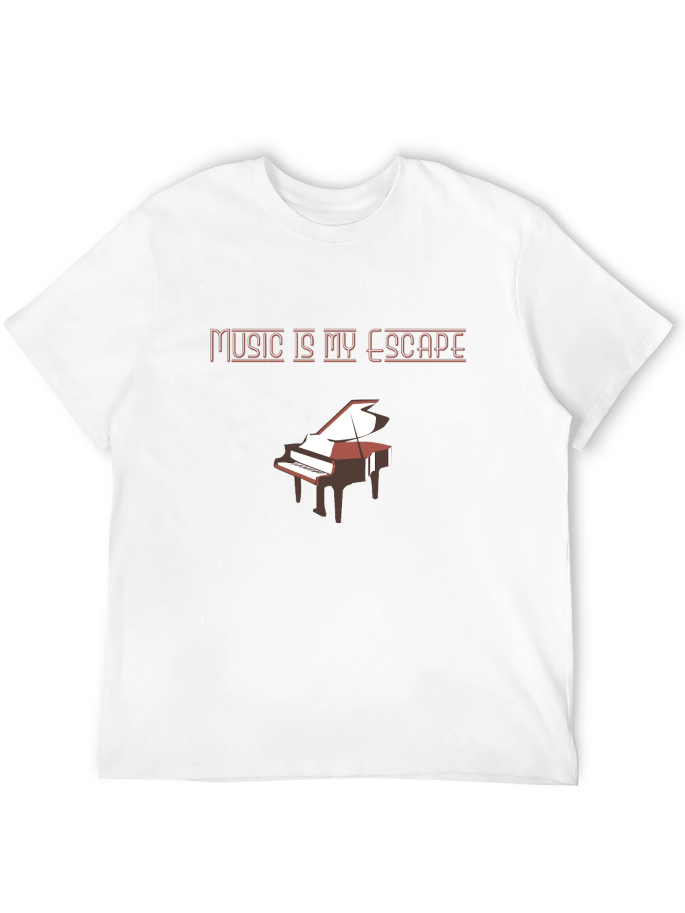 Music Is My Escape T-Shirt - Piano Design