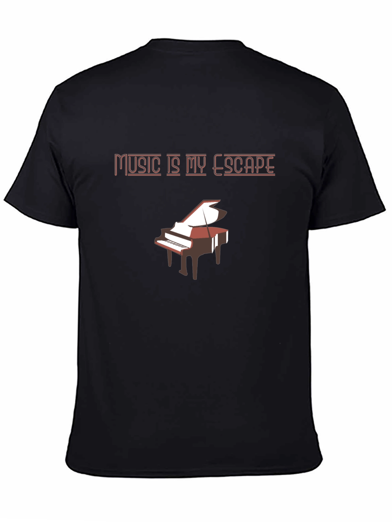 Music Is My Escape T-Shirt - Piano Design