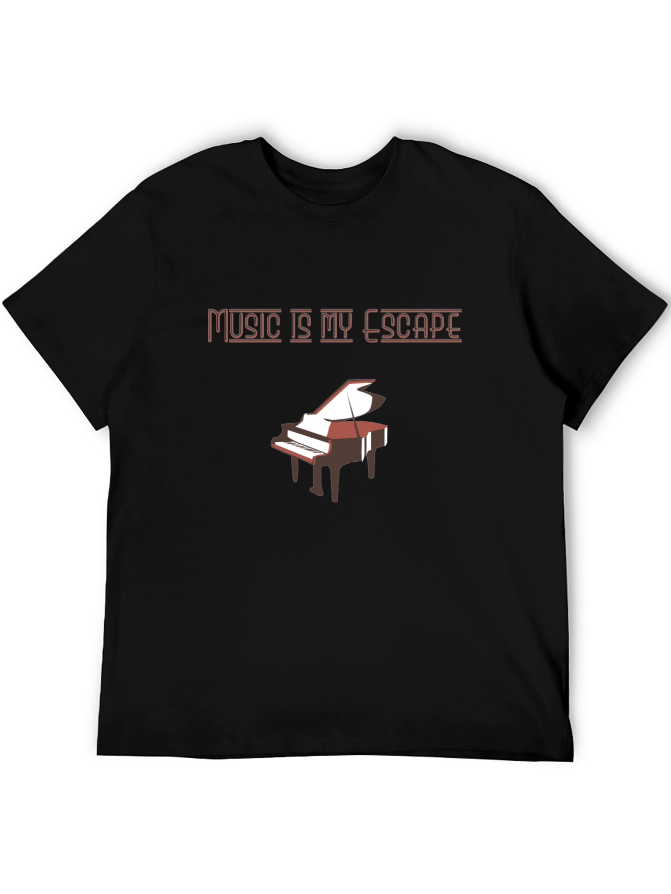 Music Is My Escape T-Shirt - Piano Design