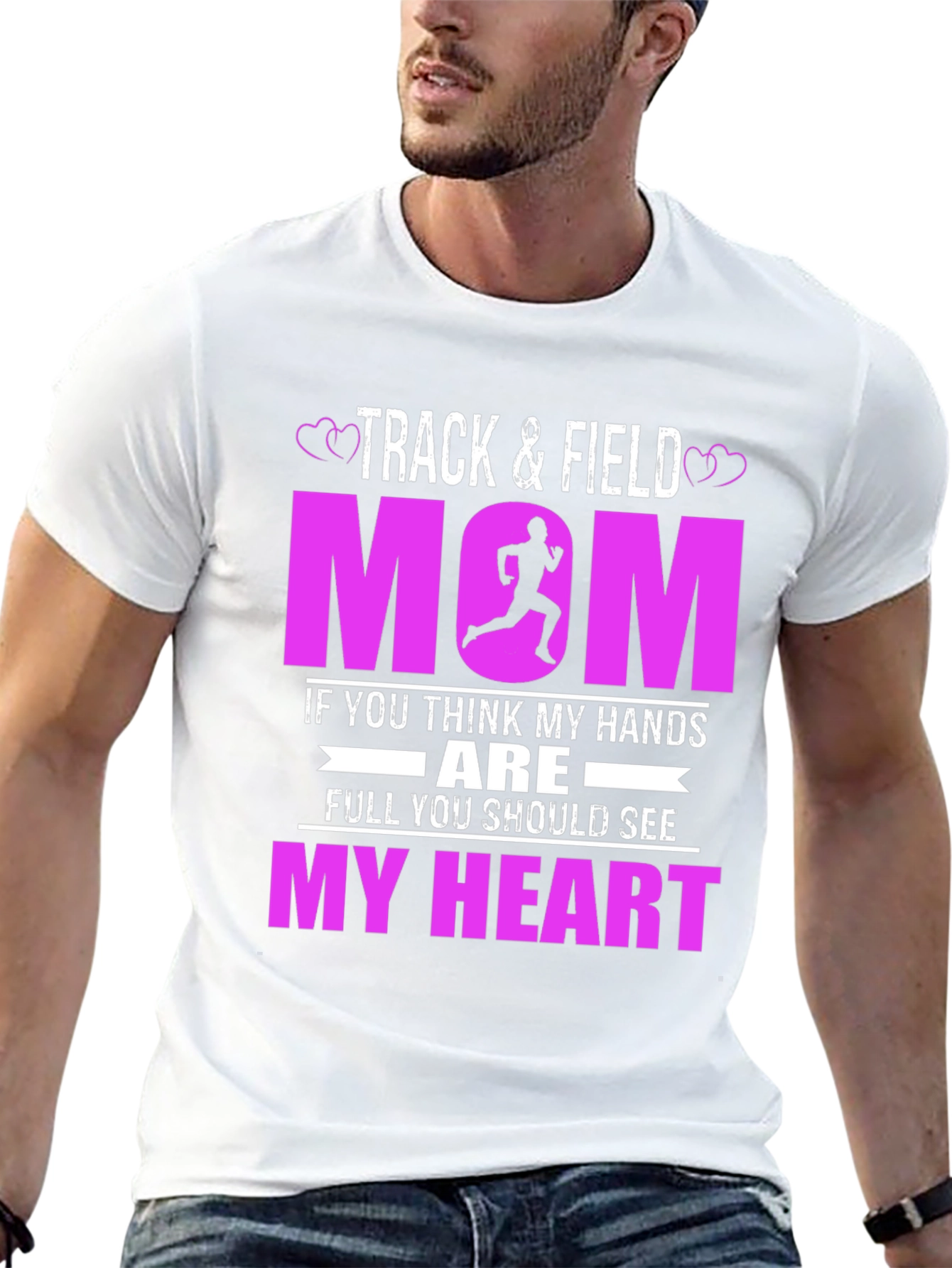 Track and Field Mom Graphic T-Shirt