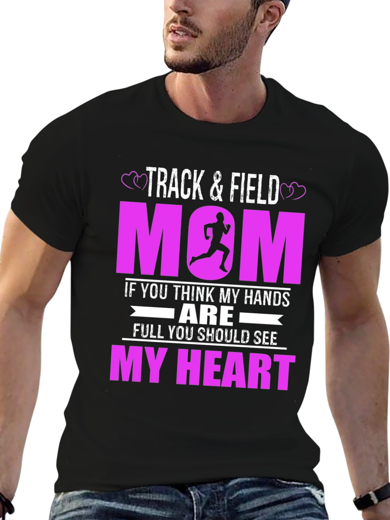 Track and Field Mom Graphic T-Shirt