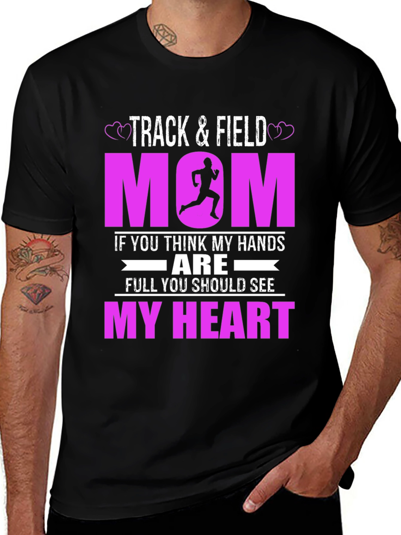 Track and Field Mom Graphic T-Shirt