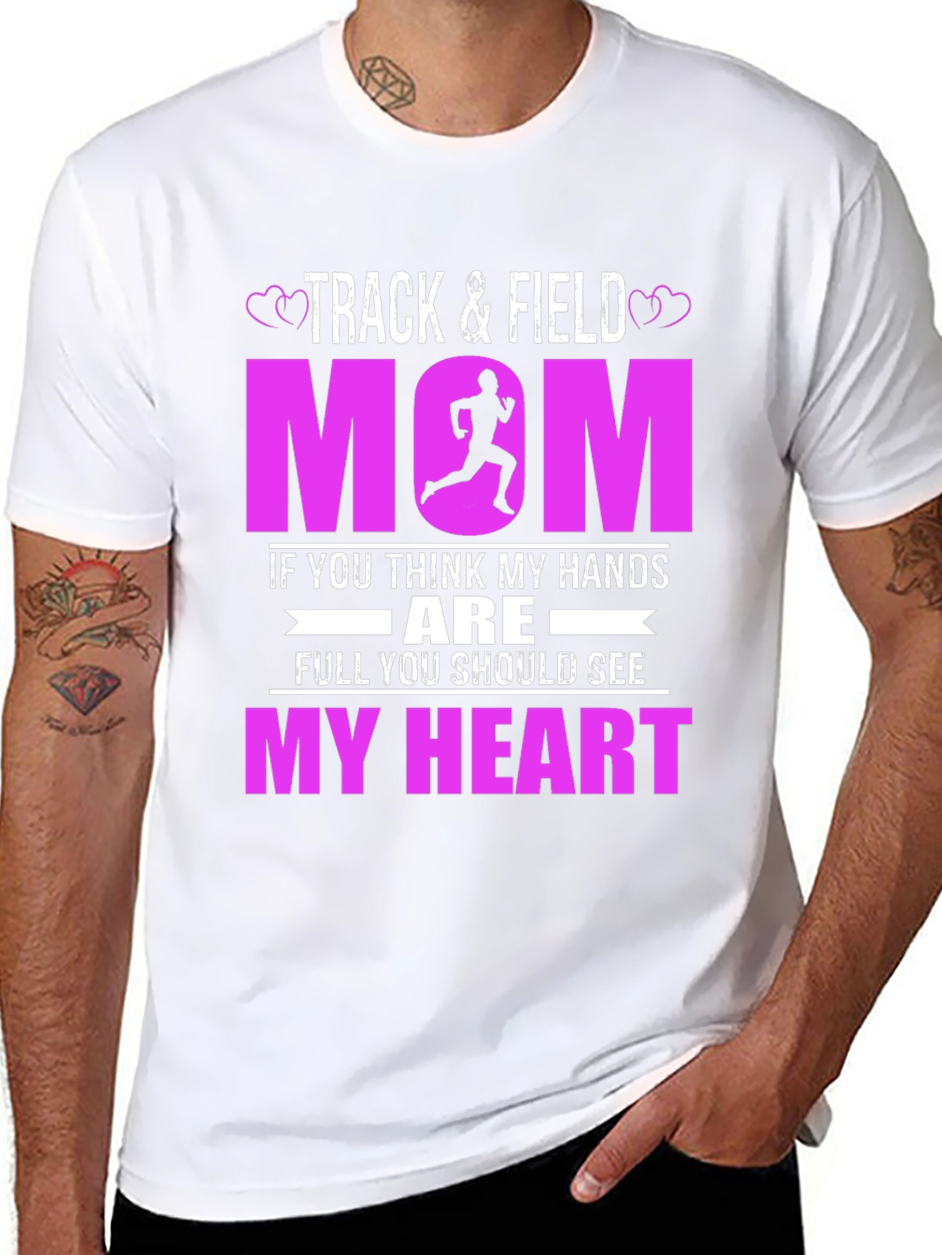 Track and Field Mom Graphic T-Shirt