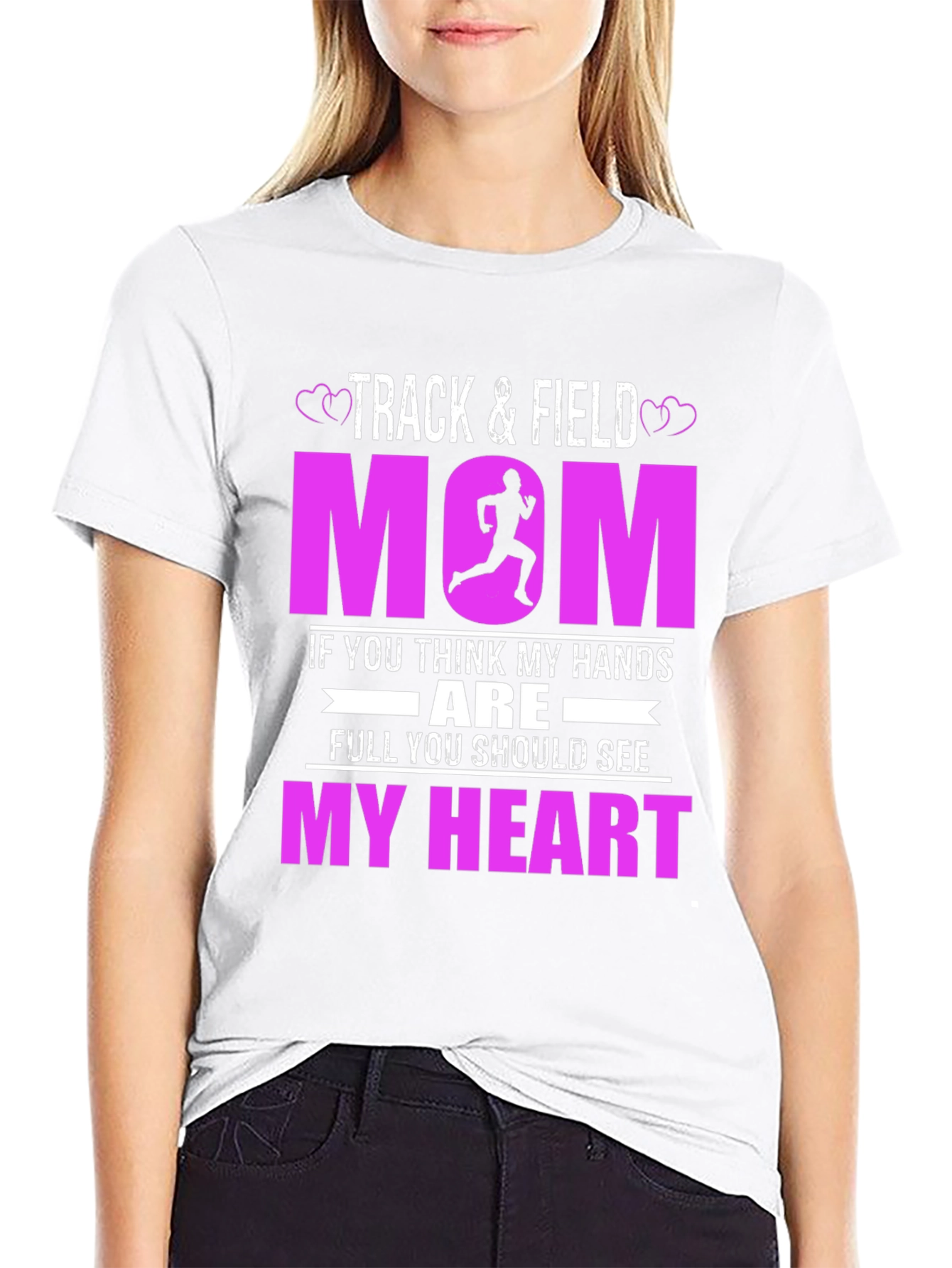 Track and Field Mom Graphic T-Shirt