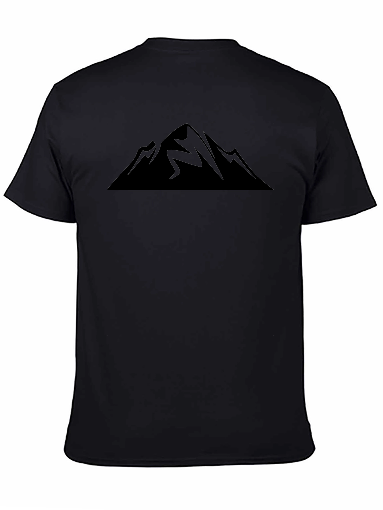 Mountain Silhouette Graphic Tee - Black Casual Shirt