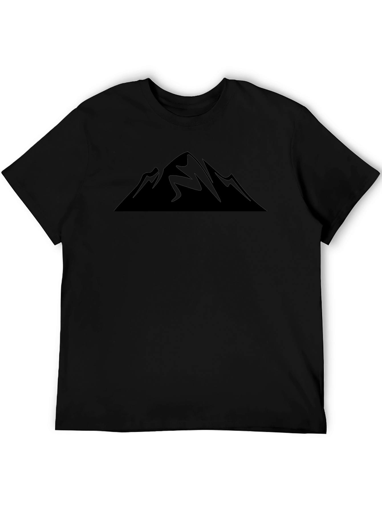 Mountain Silhouette Graphic Tee - Black Casual Shirt