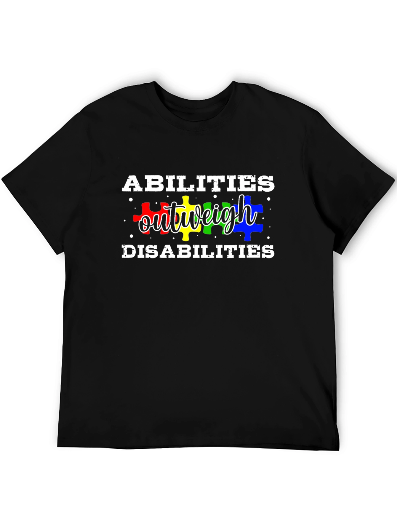Abilities Outweigh Disabilities T-Shirt Autism Awareness Tee