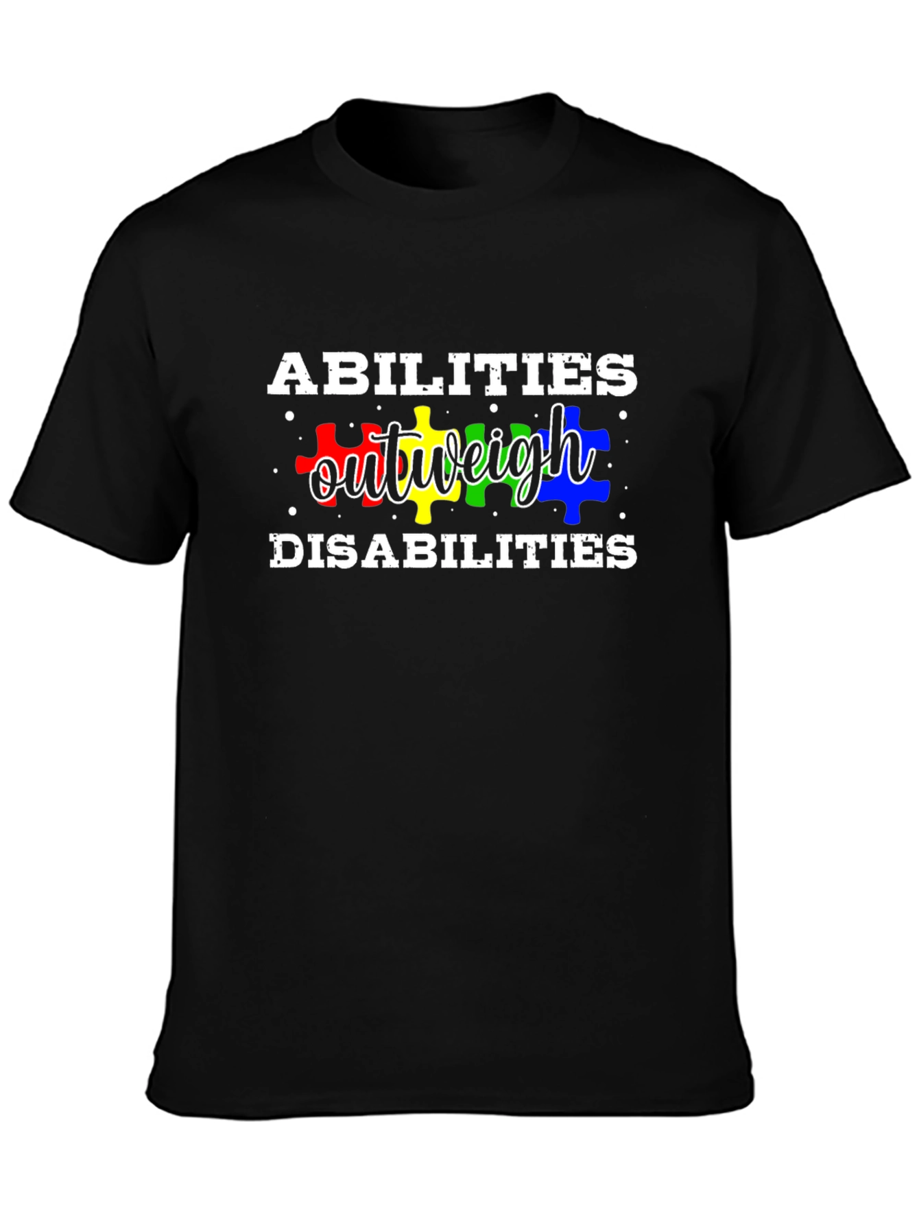 Abilities Outweigh Disabilities T-Shirt Autism Awareness Tee