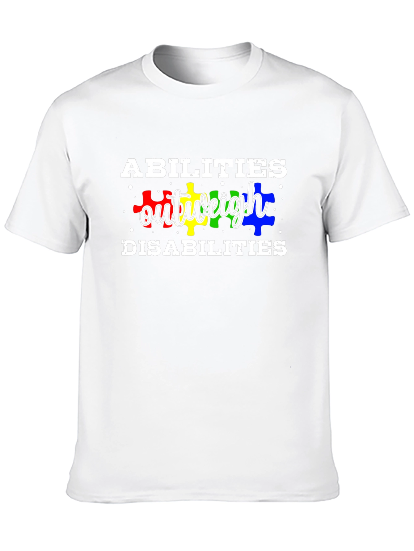 Abilities Outweigh Disabilities T-Shirt Autism Awareness Tee