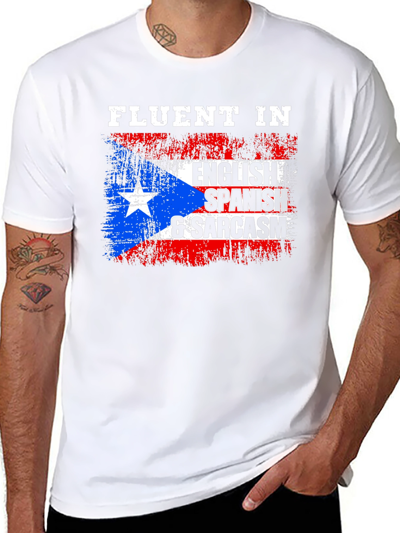 Fluent in English Spanish & Sarcasm T-Shirt