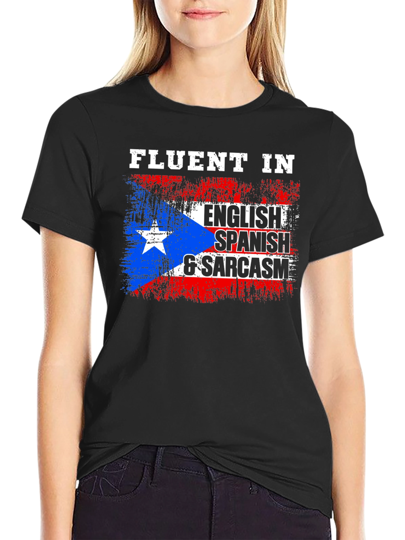 Fluent in English Spanish & Sarcasm T-Shirt