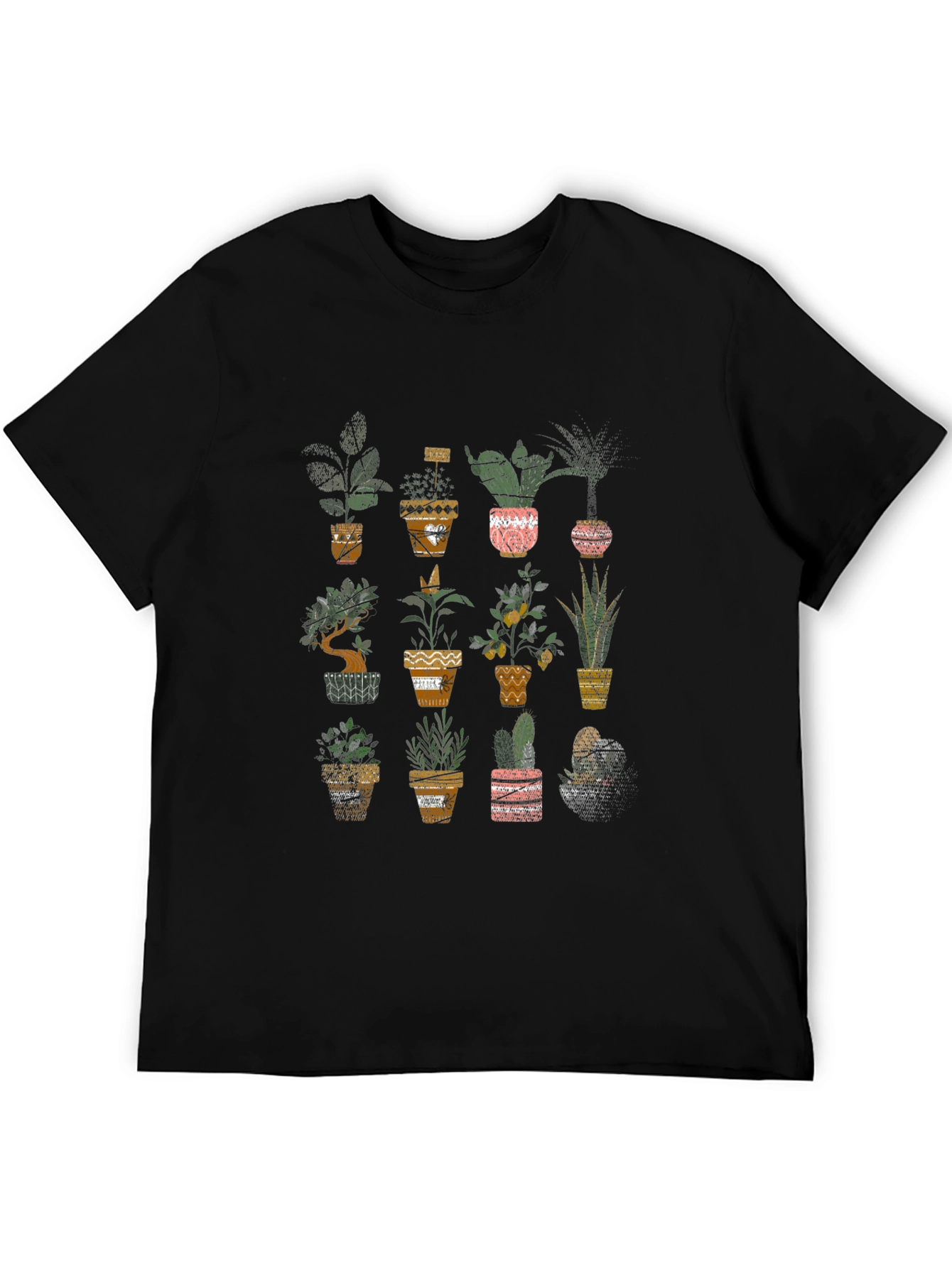 Plant Pot Graphic Tee - Black