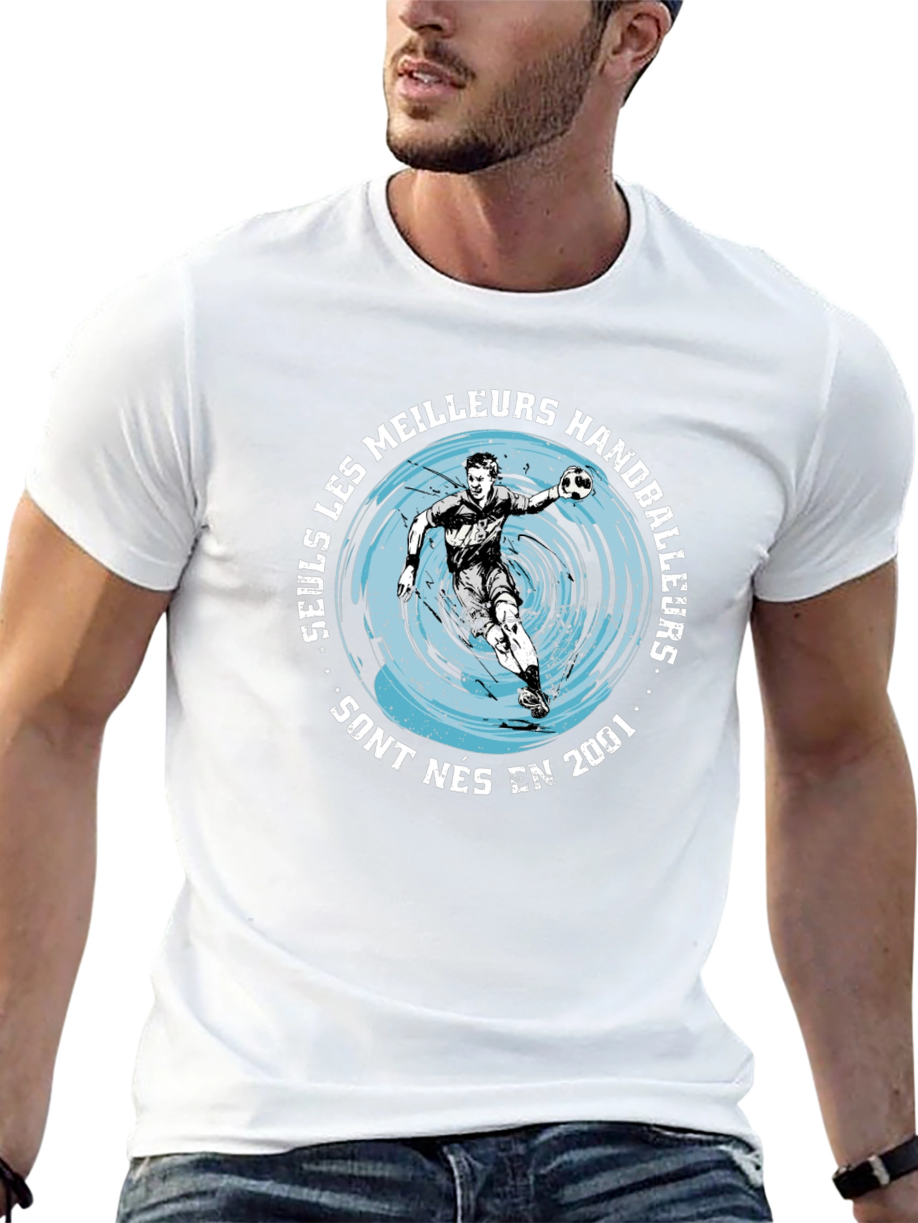 Handball Player Graphic T-Shirt - Born in 2001