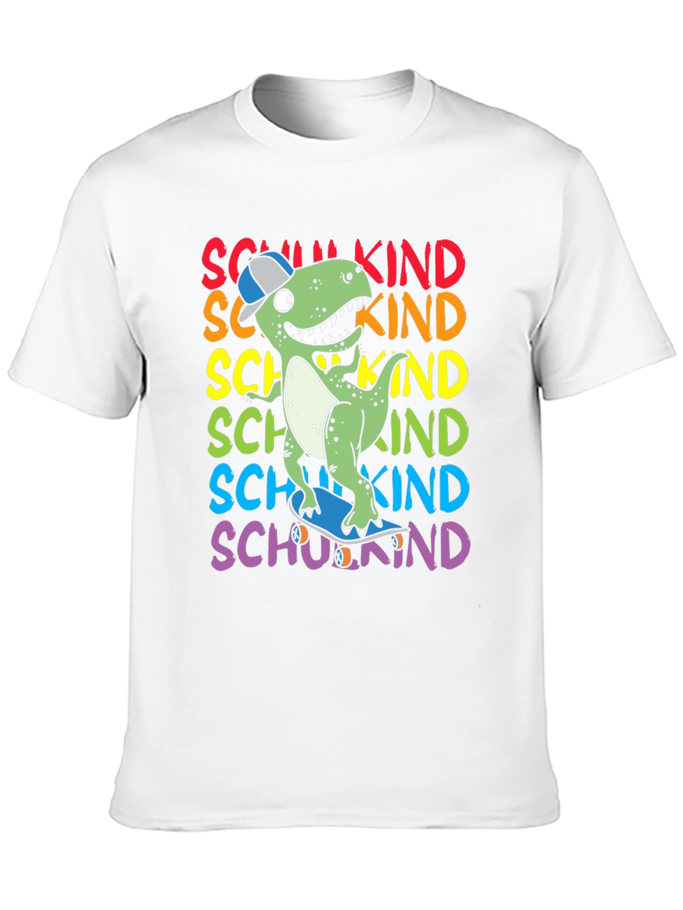 Dinosaur Skateboarder Kids T-Shirt