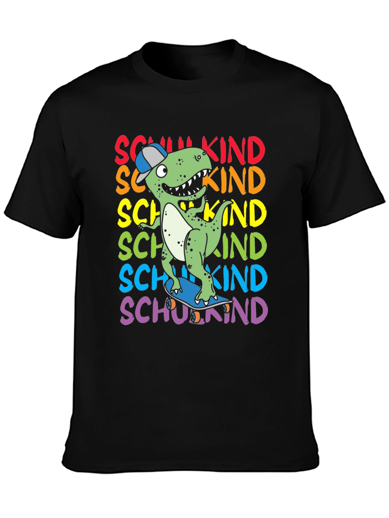Dinosaur Skateboarder Kids T-Shirt
