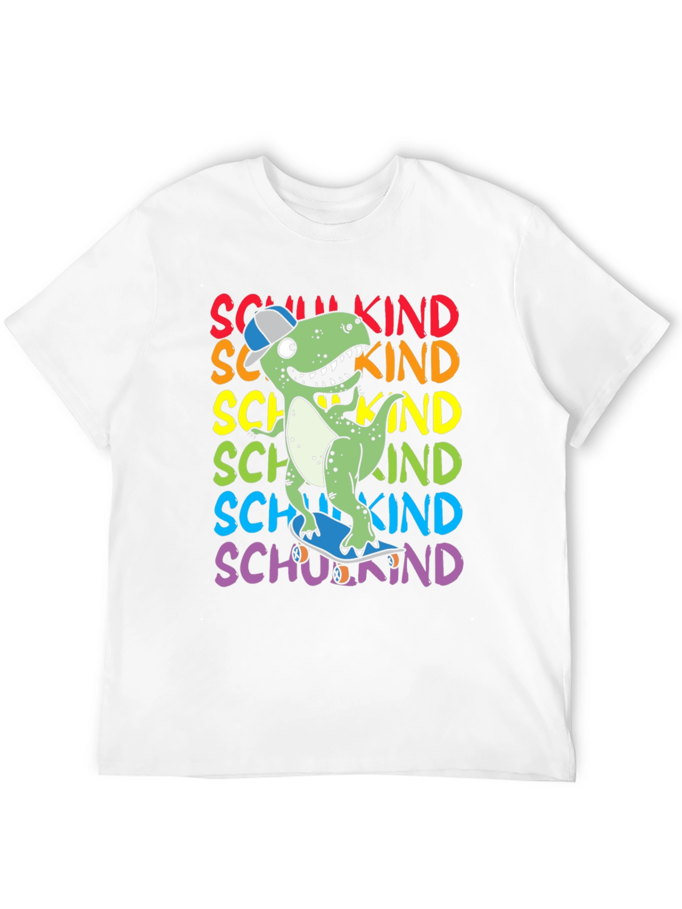 Dinosaur Skateboarder Kids T-Shirt