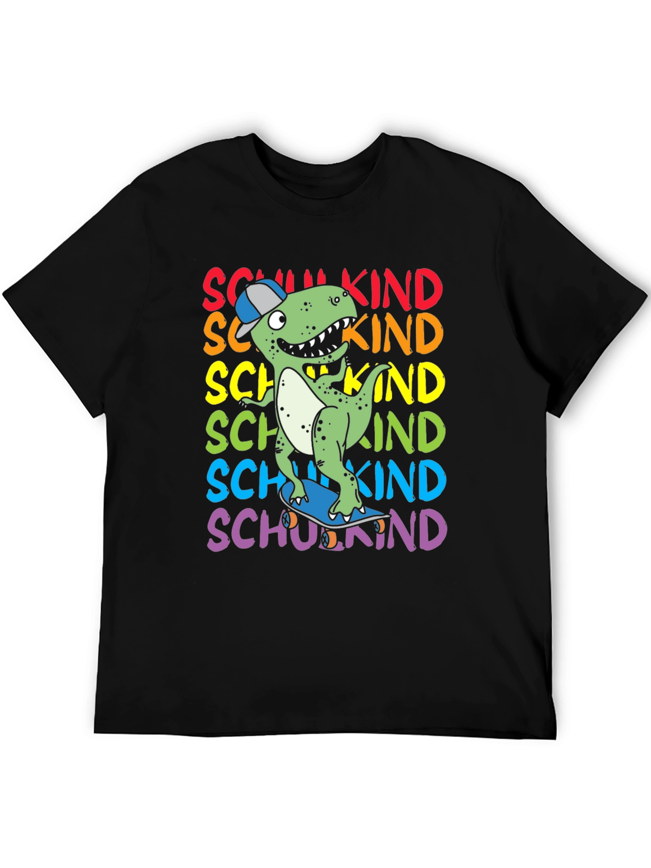 Dinosaur Skateboarder Kids T-Shirt