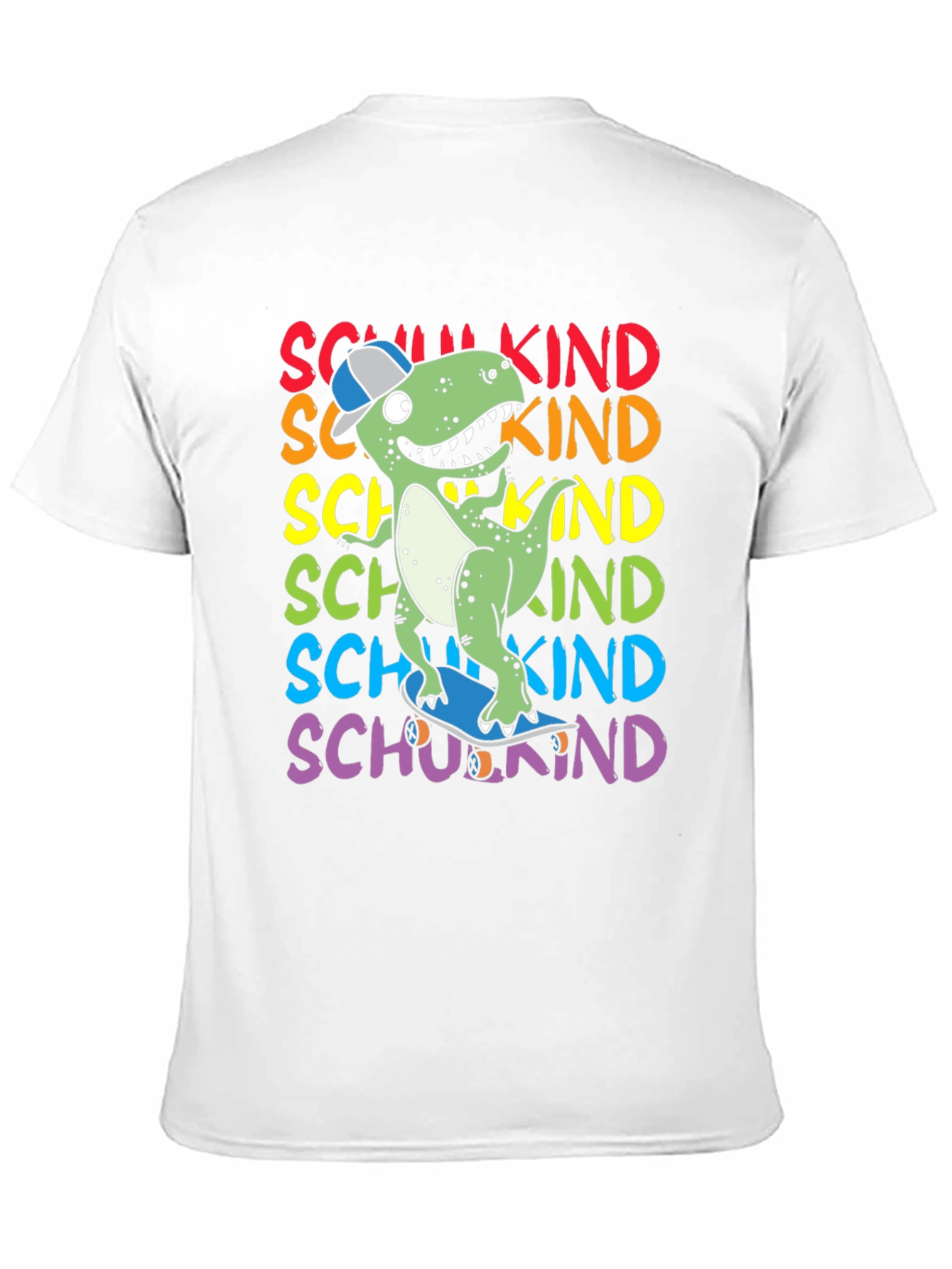 Dinosaur Skateboarder Kids T-Shirt