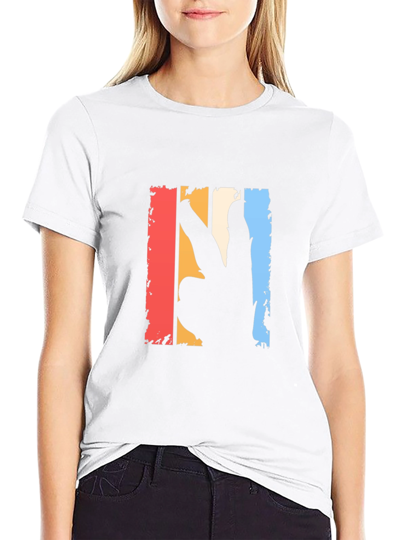 Retro Peace Sign Graphic T-Shirt - Black