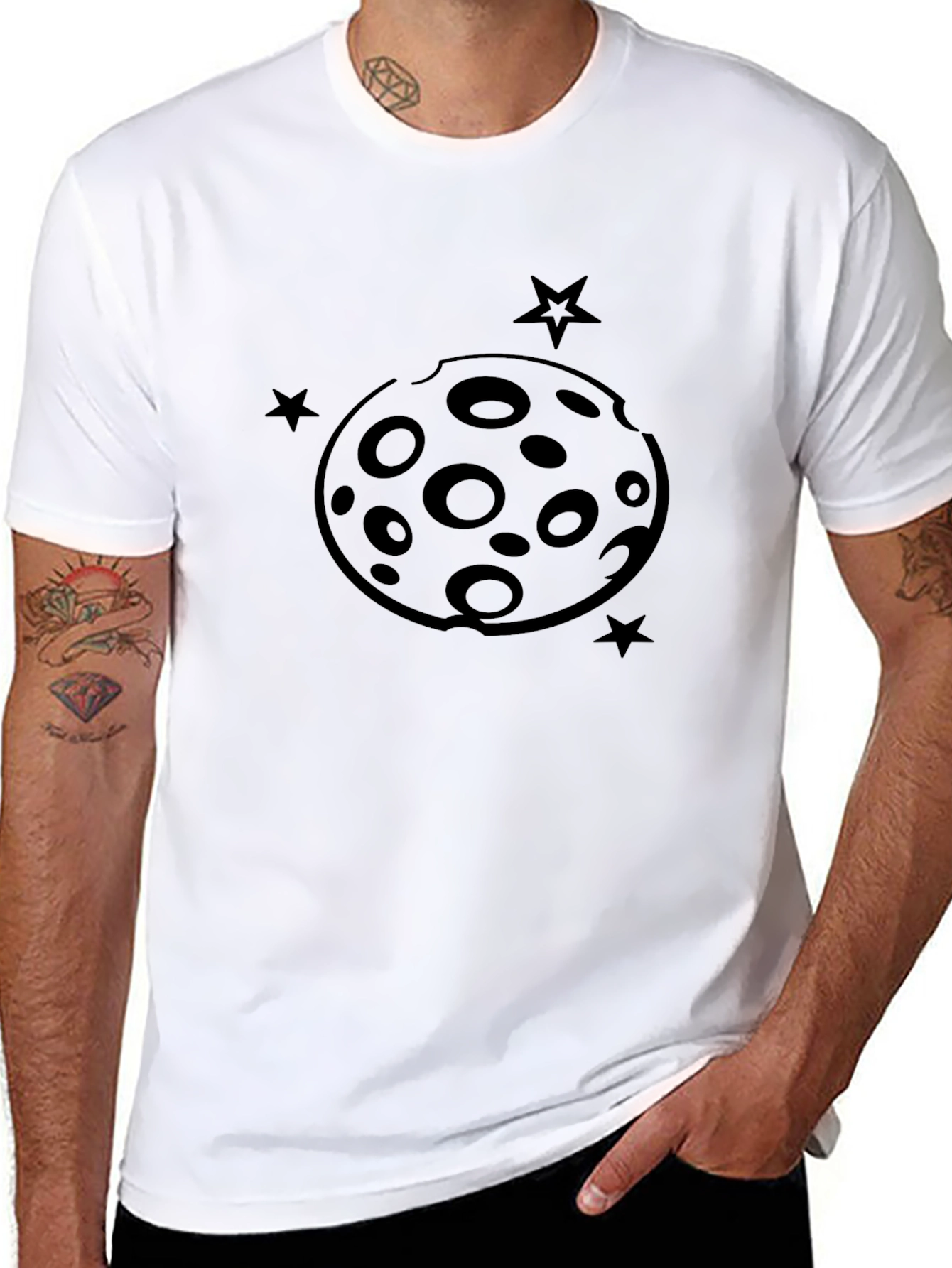 Lunar Crater T-Shirt - Mens Black Graphic Tee