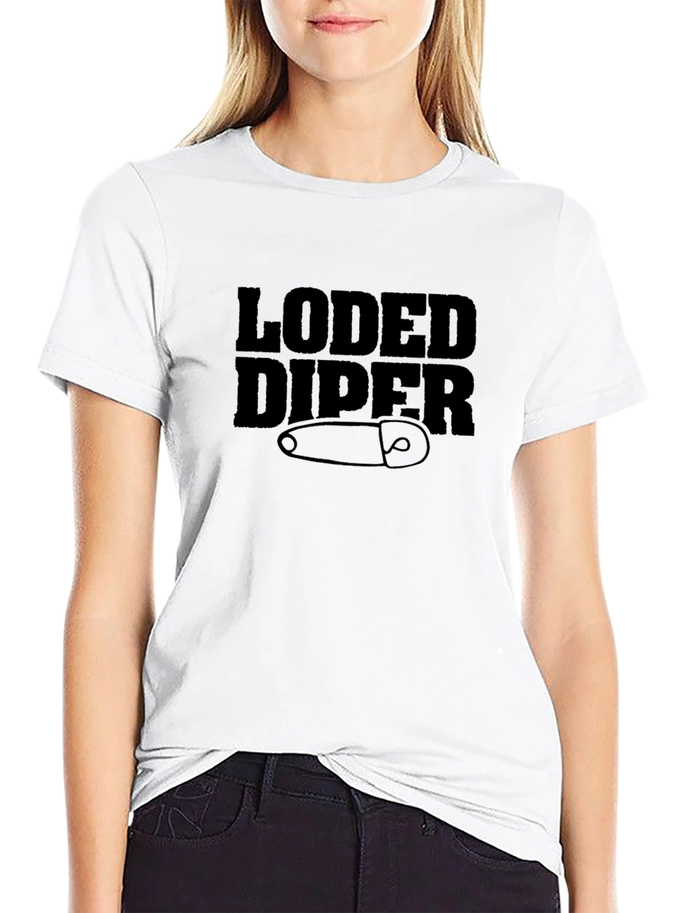 Loded Diper Black Graphic T-Shirt